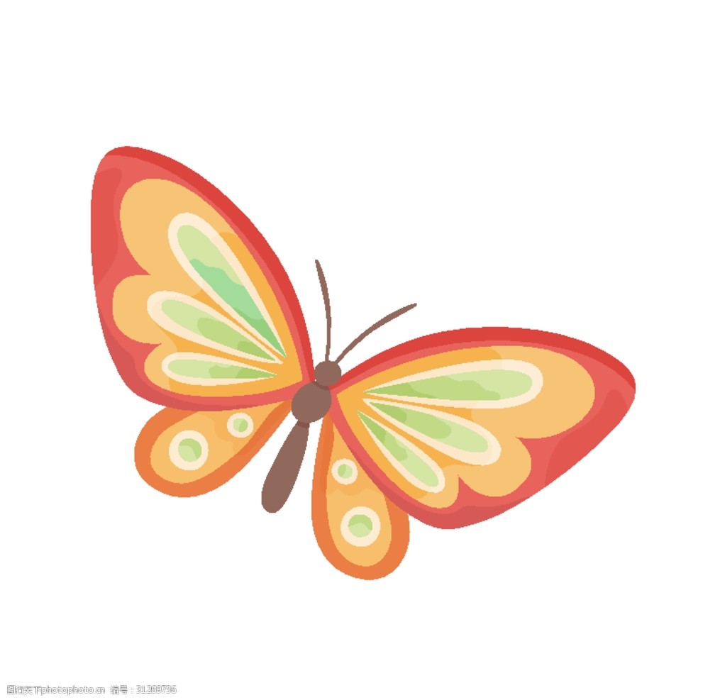 关键词:蝴蝶矢量图 卡通蝴蝶 五彩蝴蝶插图 蝴蝶插画 ai素材 设计