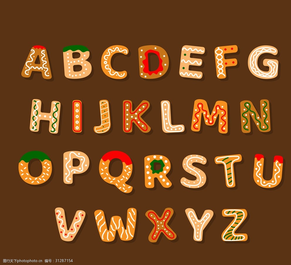英语26个字母象形图案图片