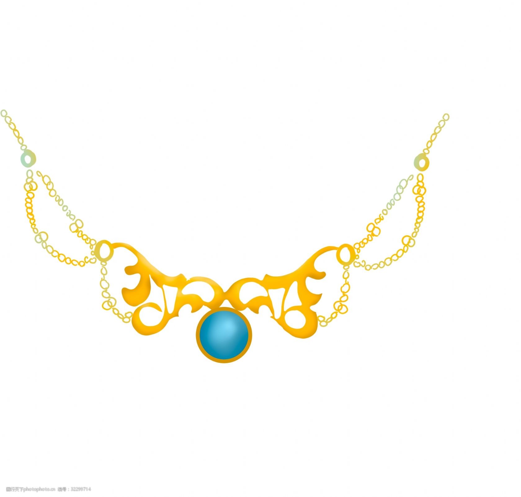 宝石奢华金色项链