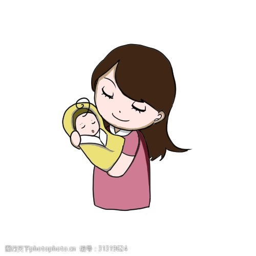 关键词:母亲节插图 母亲节 妈妈 孩子 母爱 卡通 襁褓 婴儿 手绘