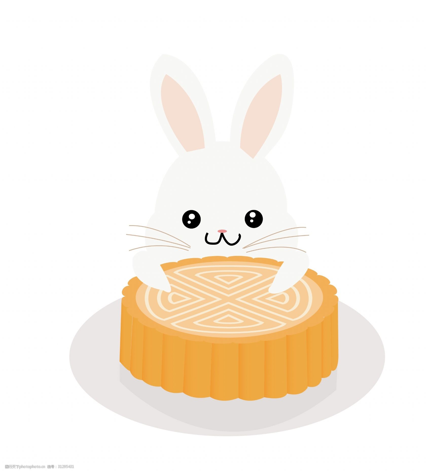 关键词:吃月饼的玉兔 中秋 兔子 动物 中秋佳节 中秋节 吃月饼 玉兔