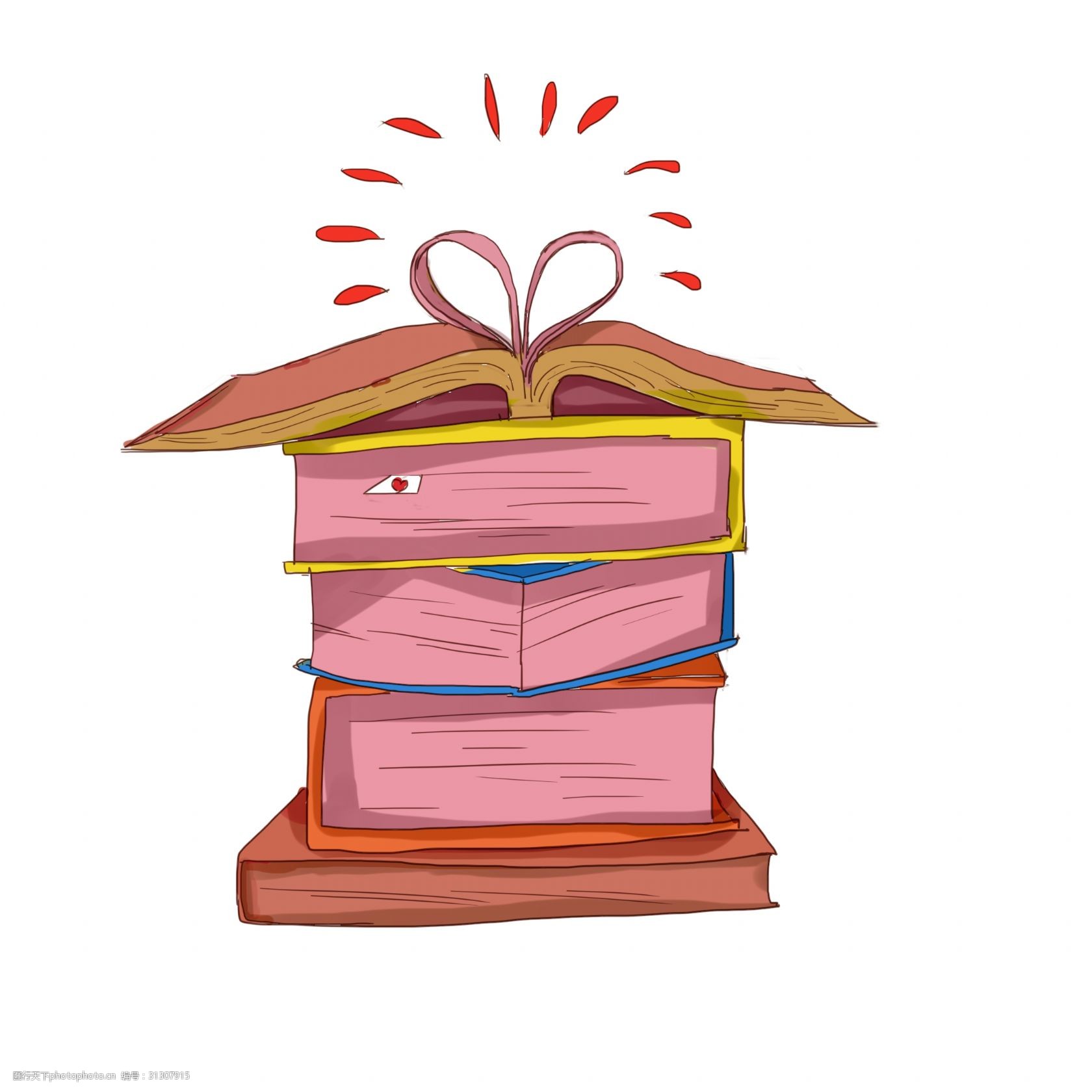 手绘爱情书籍插画