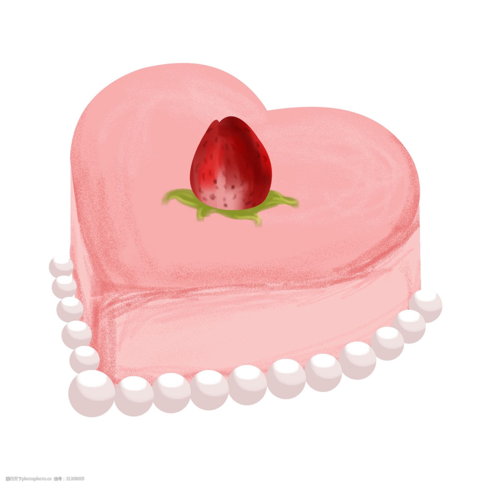 心形蛋糕创意图案设计图片