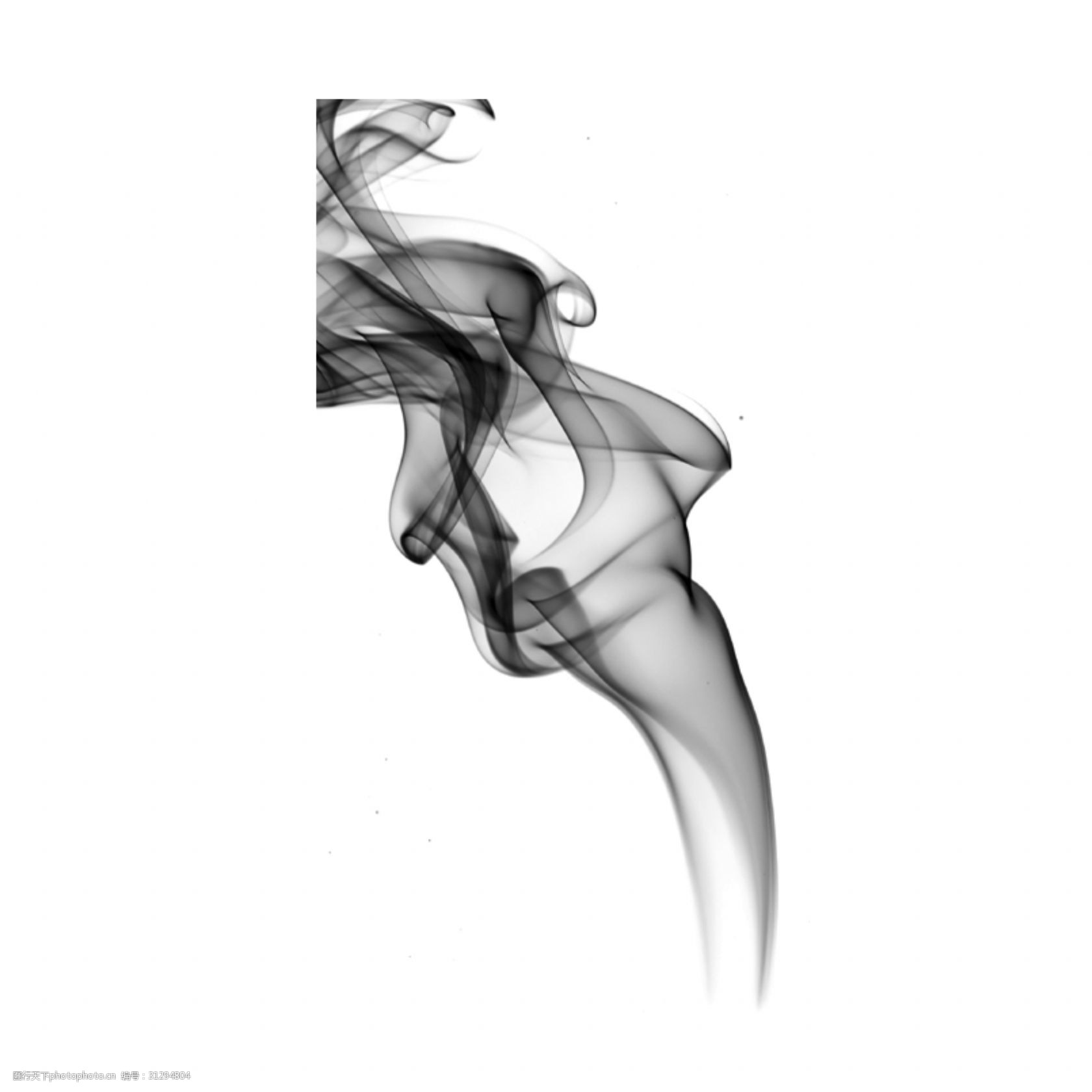 水彩黑色曲线泼墨