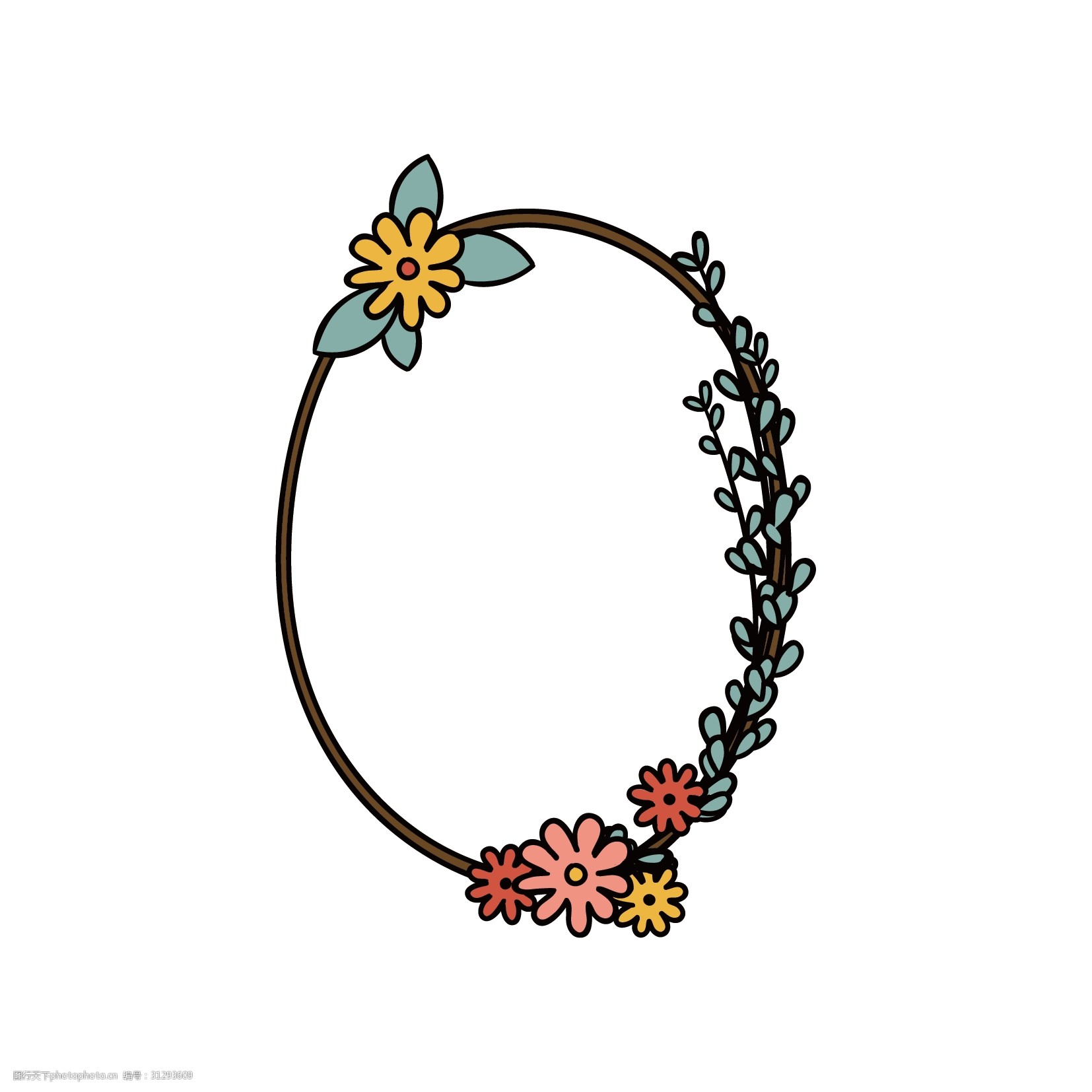 植物手绘边框下载