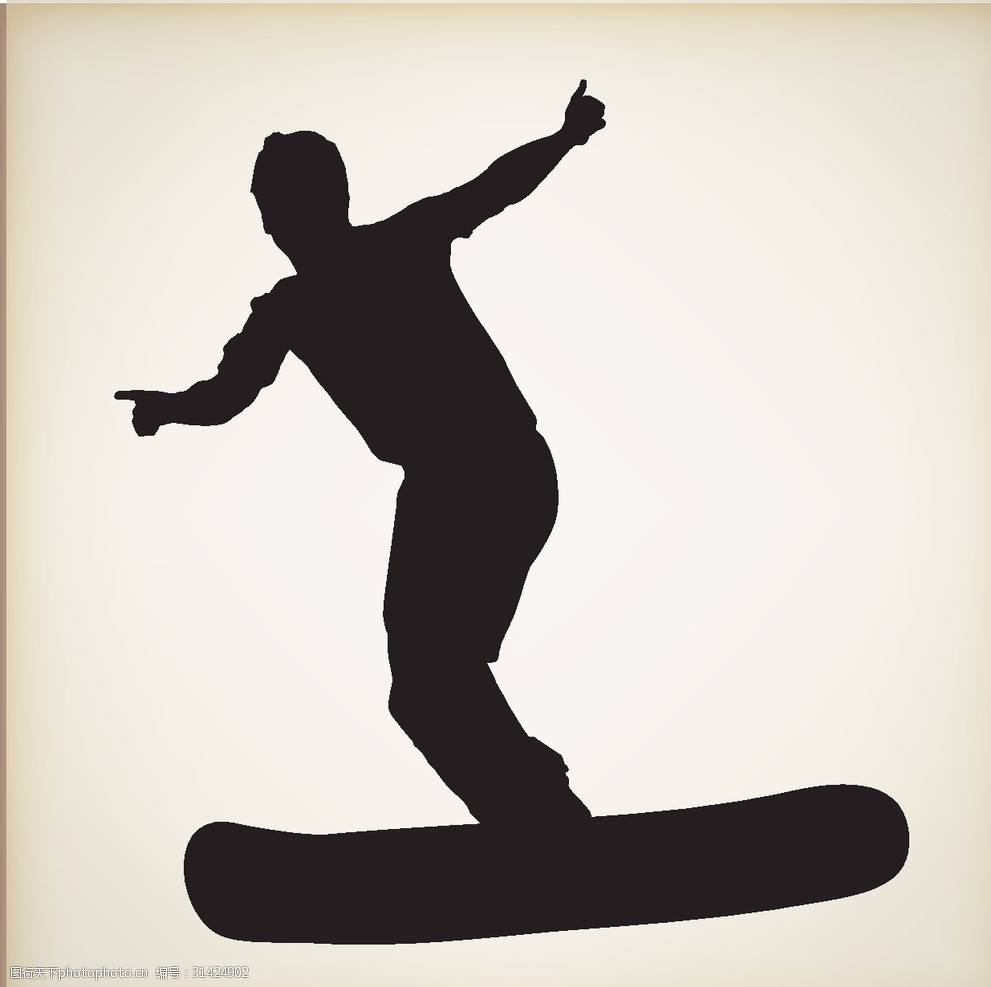 矢量人物剪影黑白人物剪影