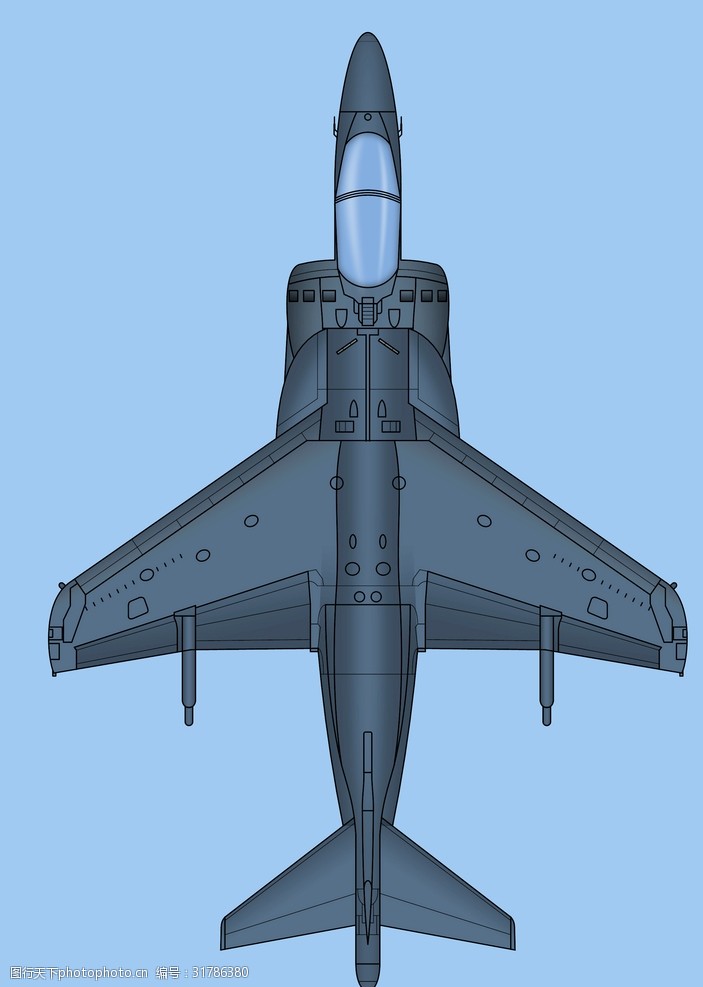 av8b鹞式攻击机俯视图