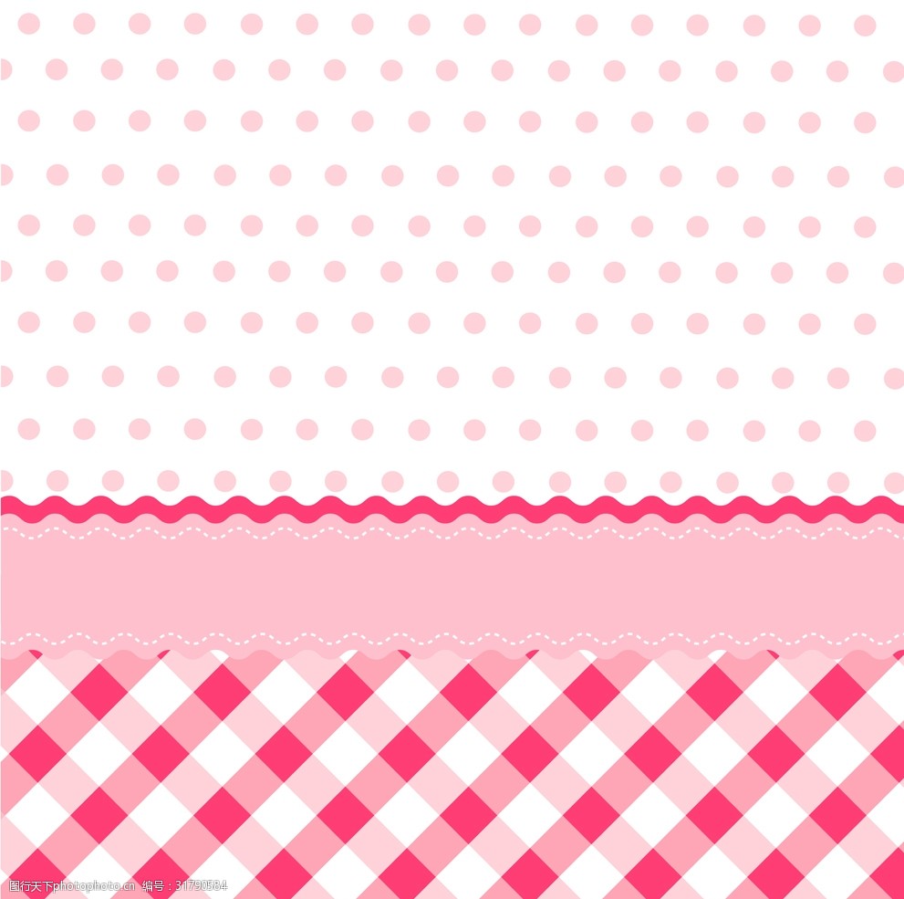 卡通圆点格子底纹