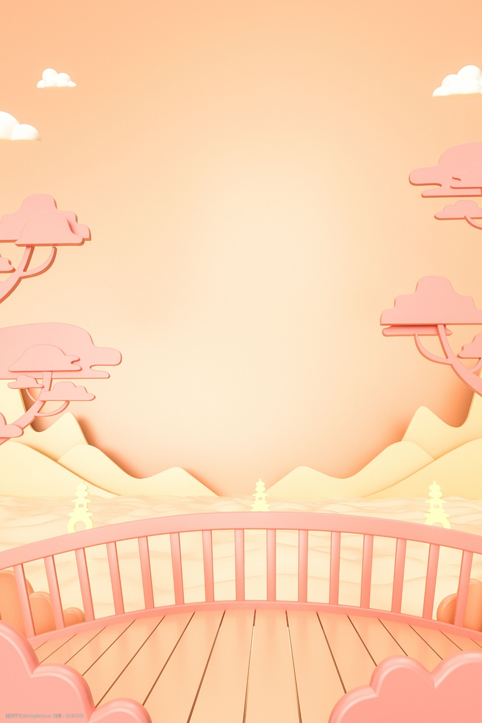 情人节海报梦幻场景