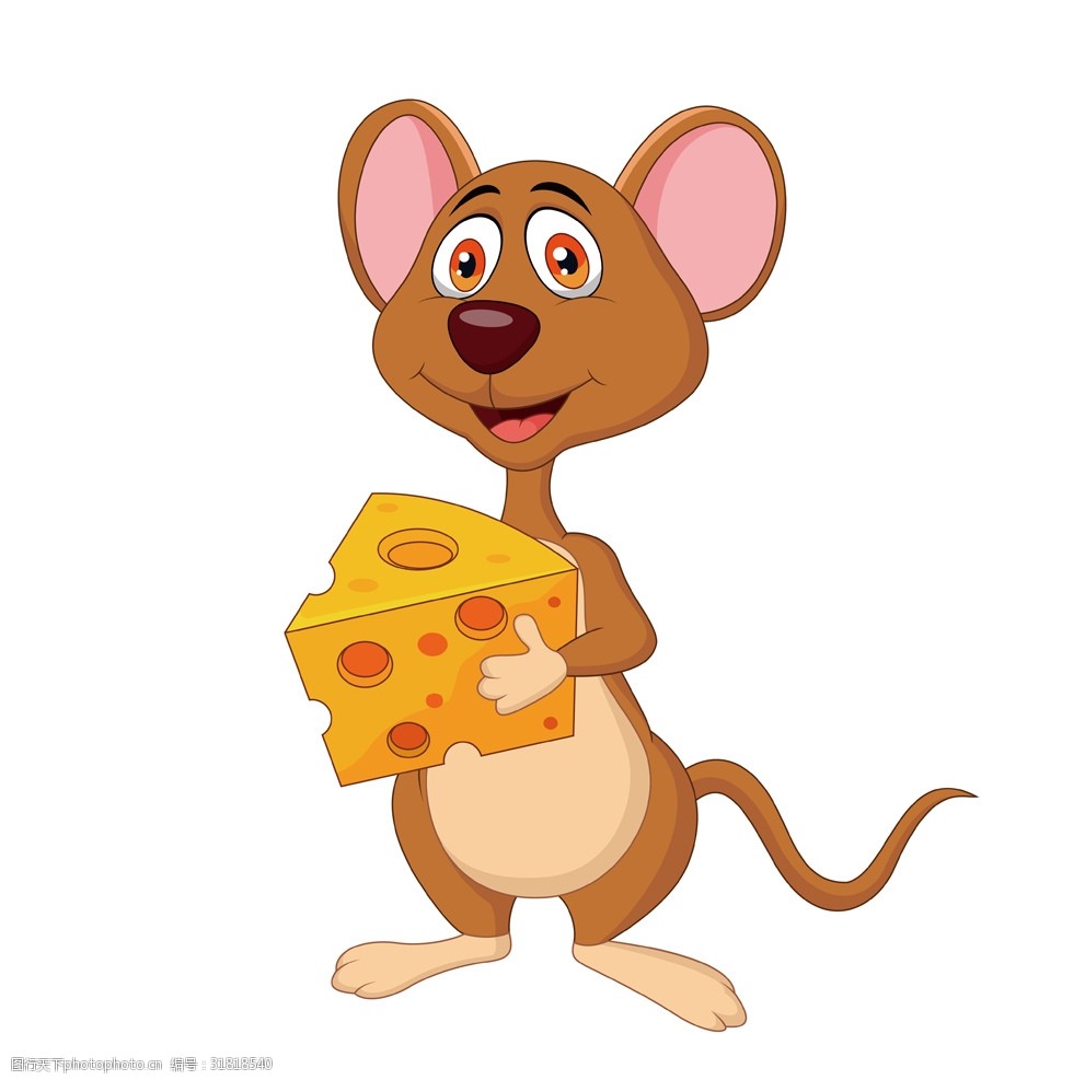 可爱矢量卡通老鼠