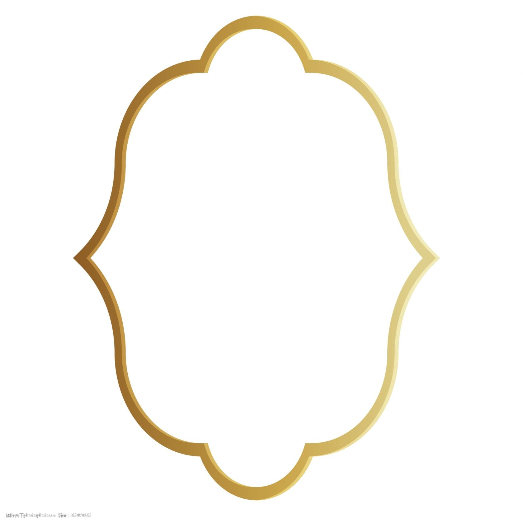 对称风格矢量巴洛克边框图片-图行天下图库