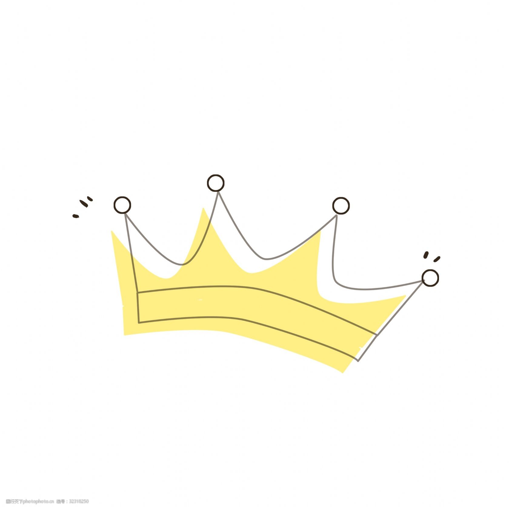 金色卡通可爱皇冠图标