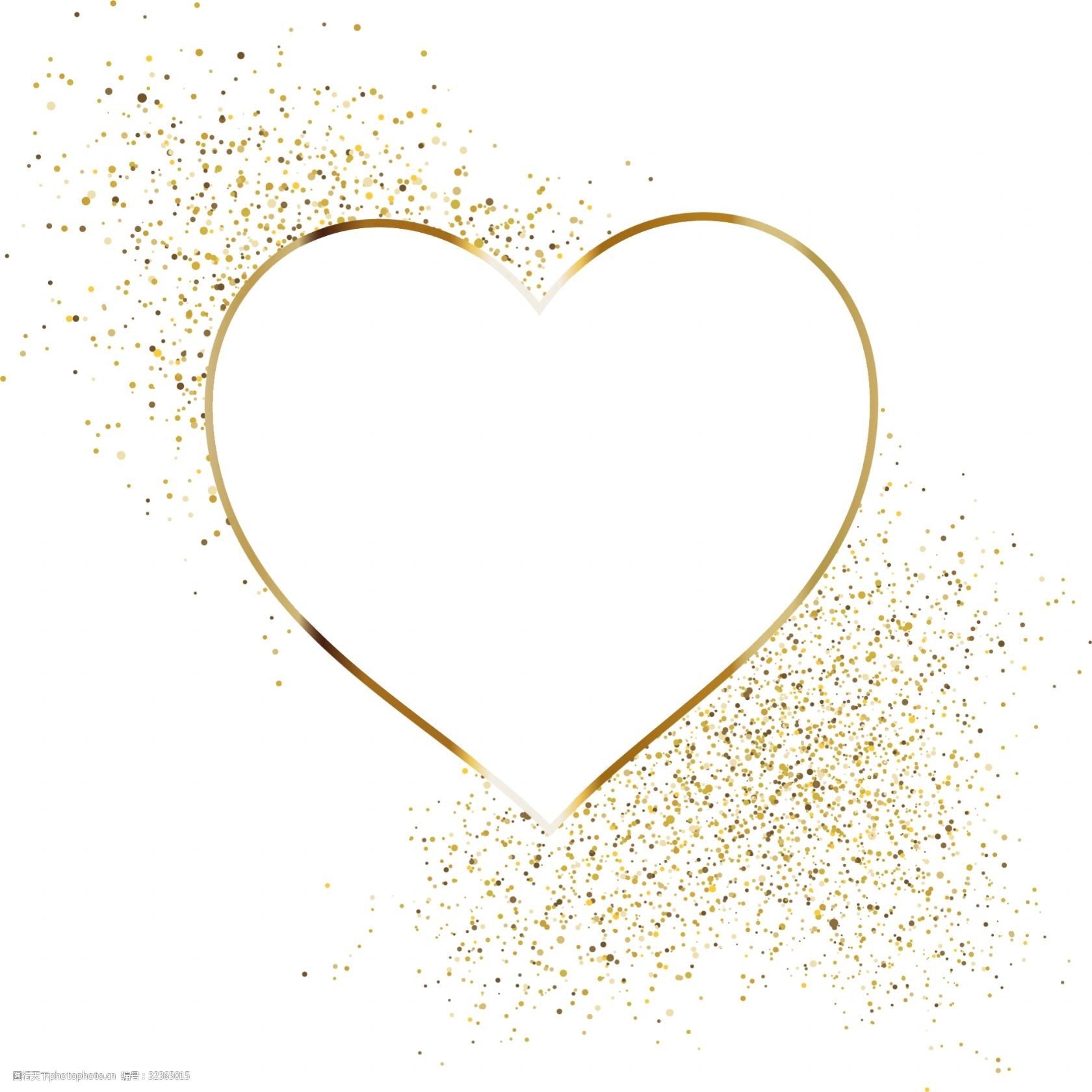 镂空爱心卡通风格边框图片-图行天下图库