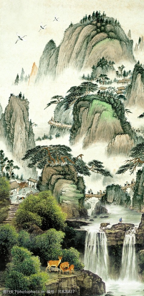 中国风大气山水画