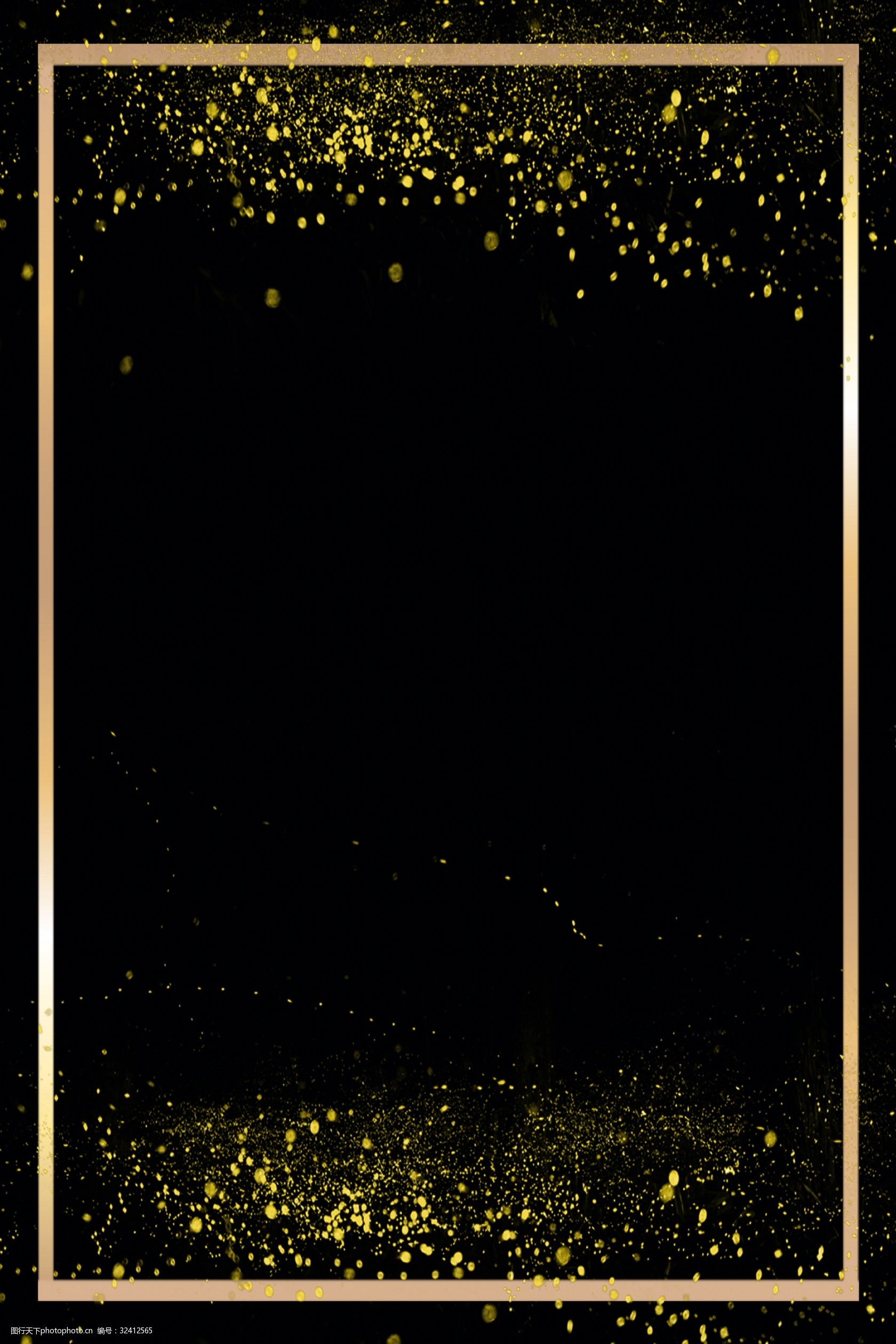 黑金边框电商淘宝背景h5