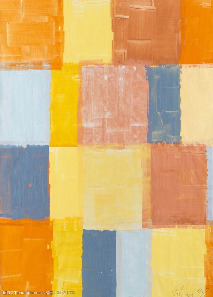 彩色油画抽象艺术装饰画绘画