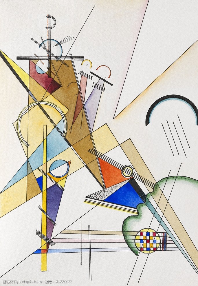 彩色油画抽象艺术装饰画绘画