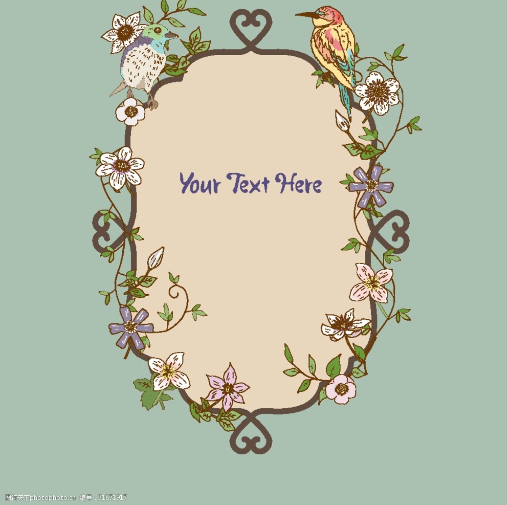 矢量花纹边框ai文件