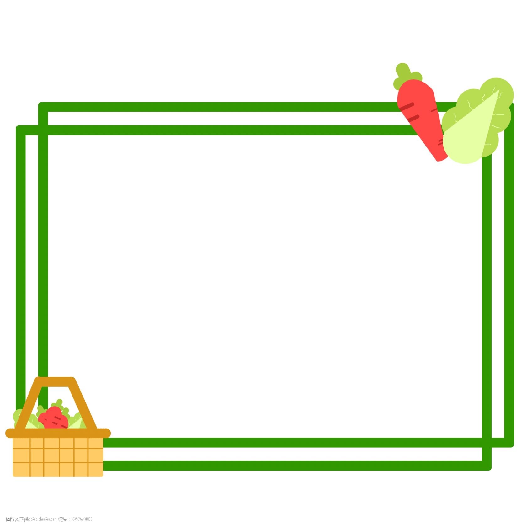 关键词:手绘蔬菜边框插画 绿色的边框 新鲜的蔬菜 卡通插画 手绘边框