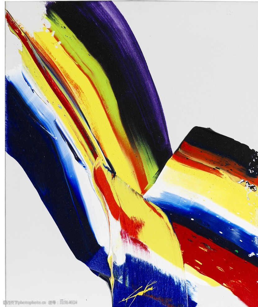 抽象色彩艺术厚涂创意油画