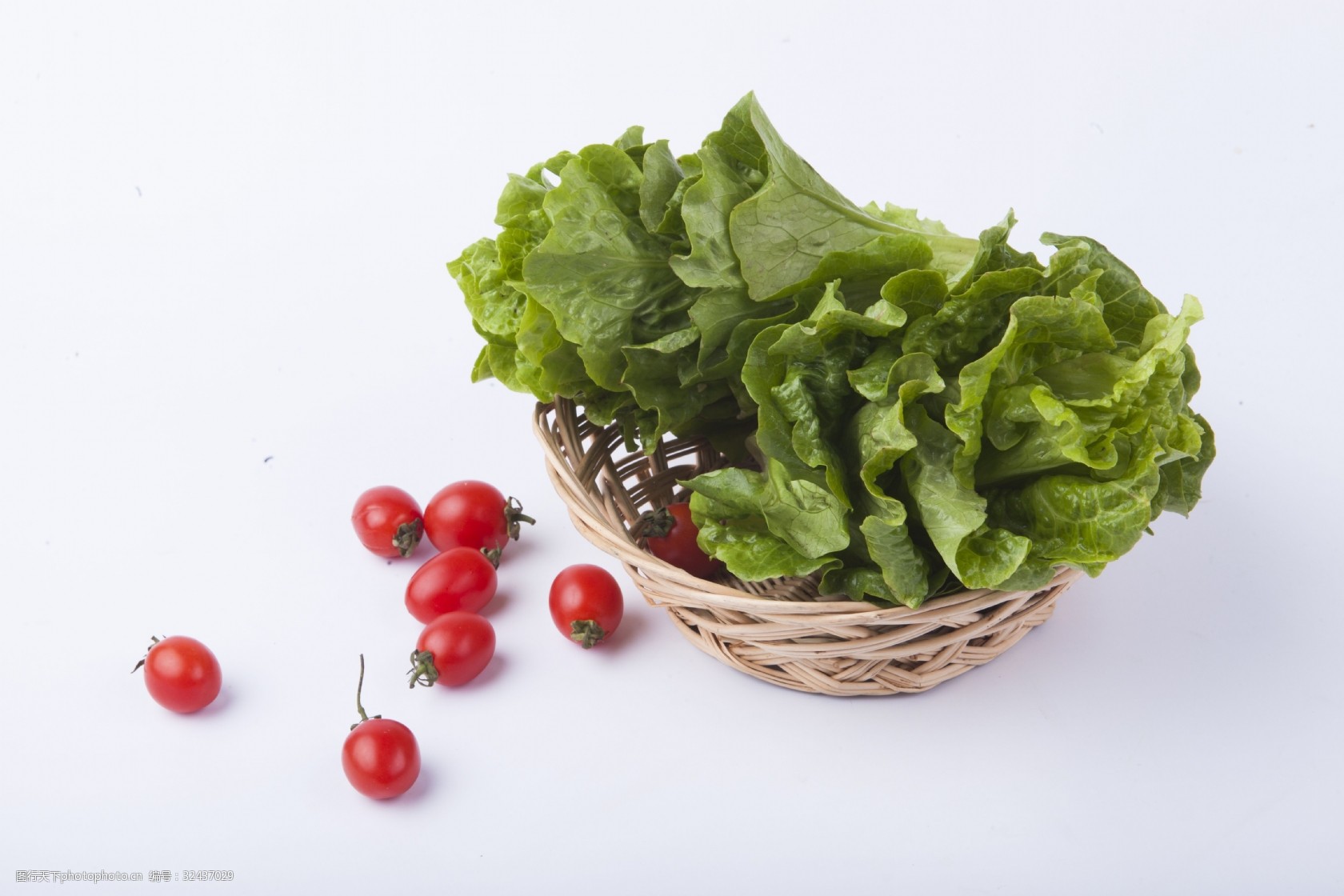 新鲜蔬菜生菜实物图摄影图