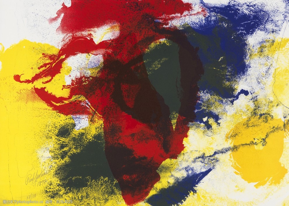抽象色彩艺术厚涂创意油画