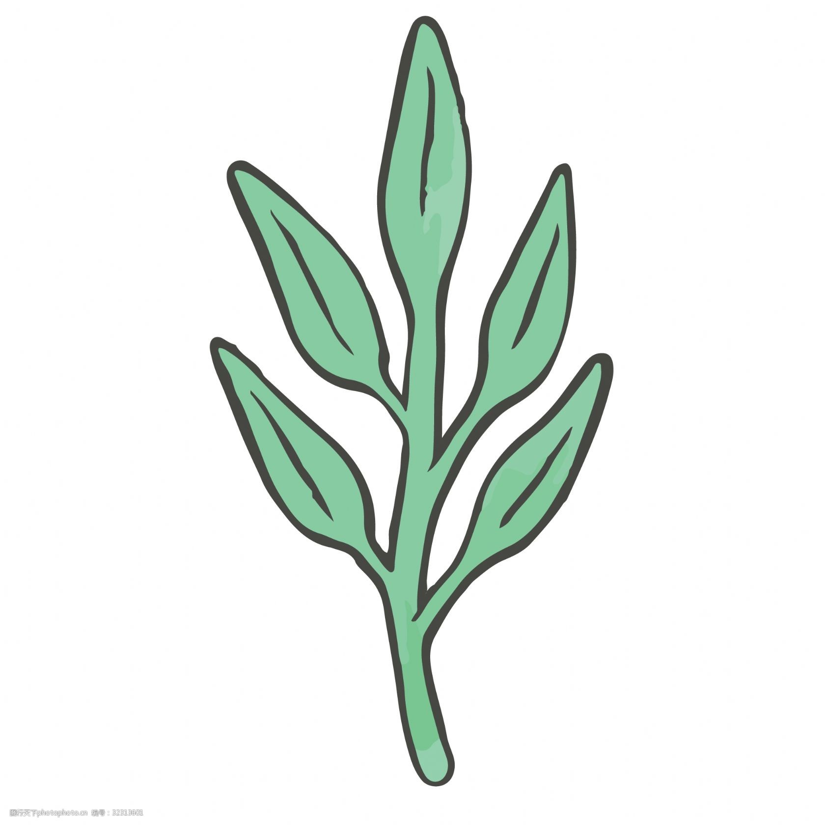 小叶子免抠图下载绿色