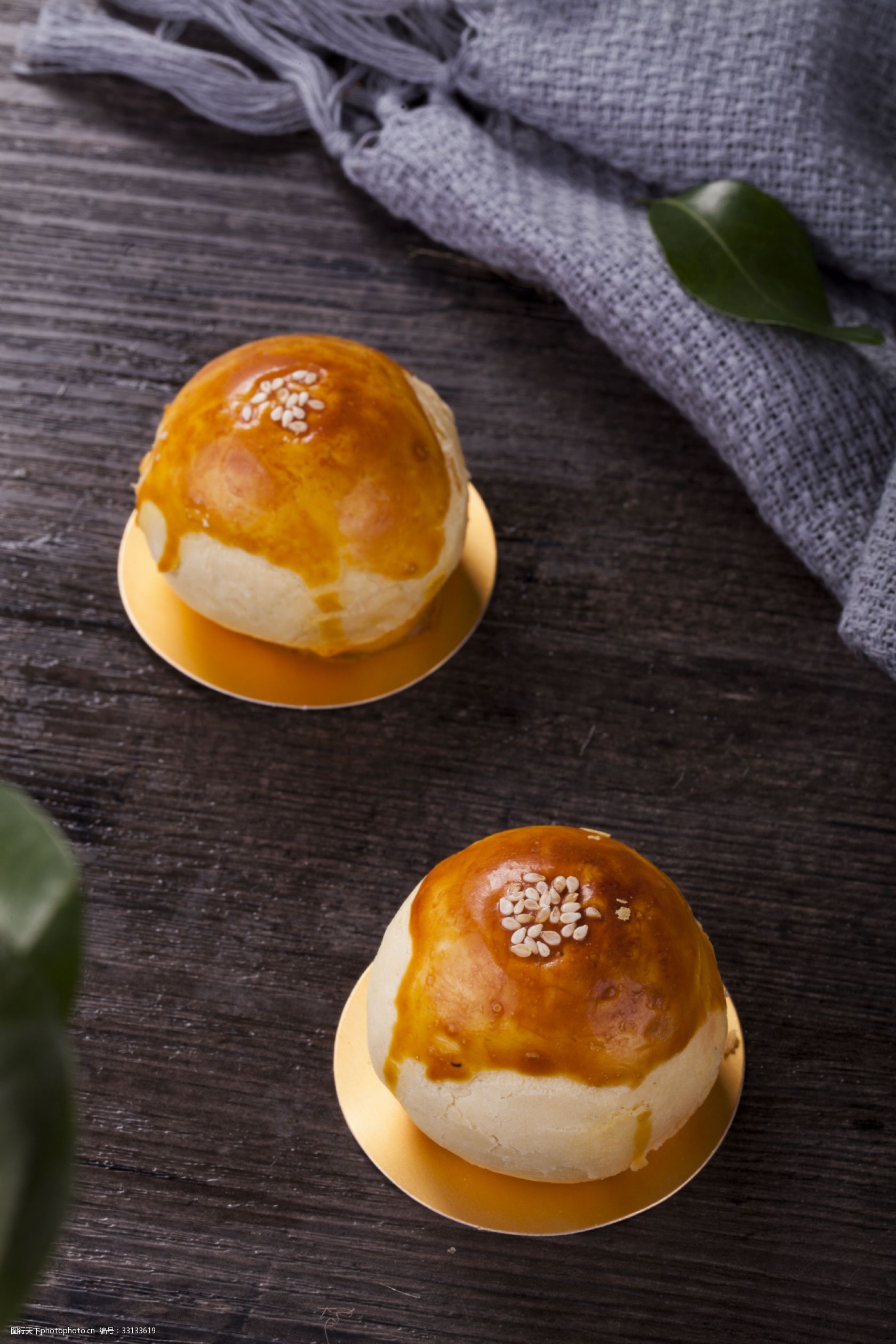 香酥芝麻酥皮点心实物图摄影图2