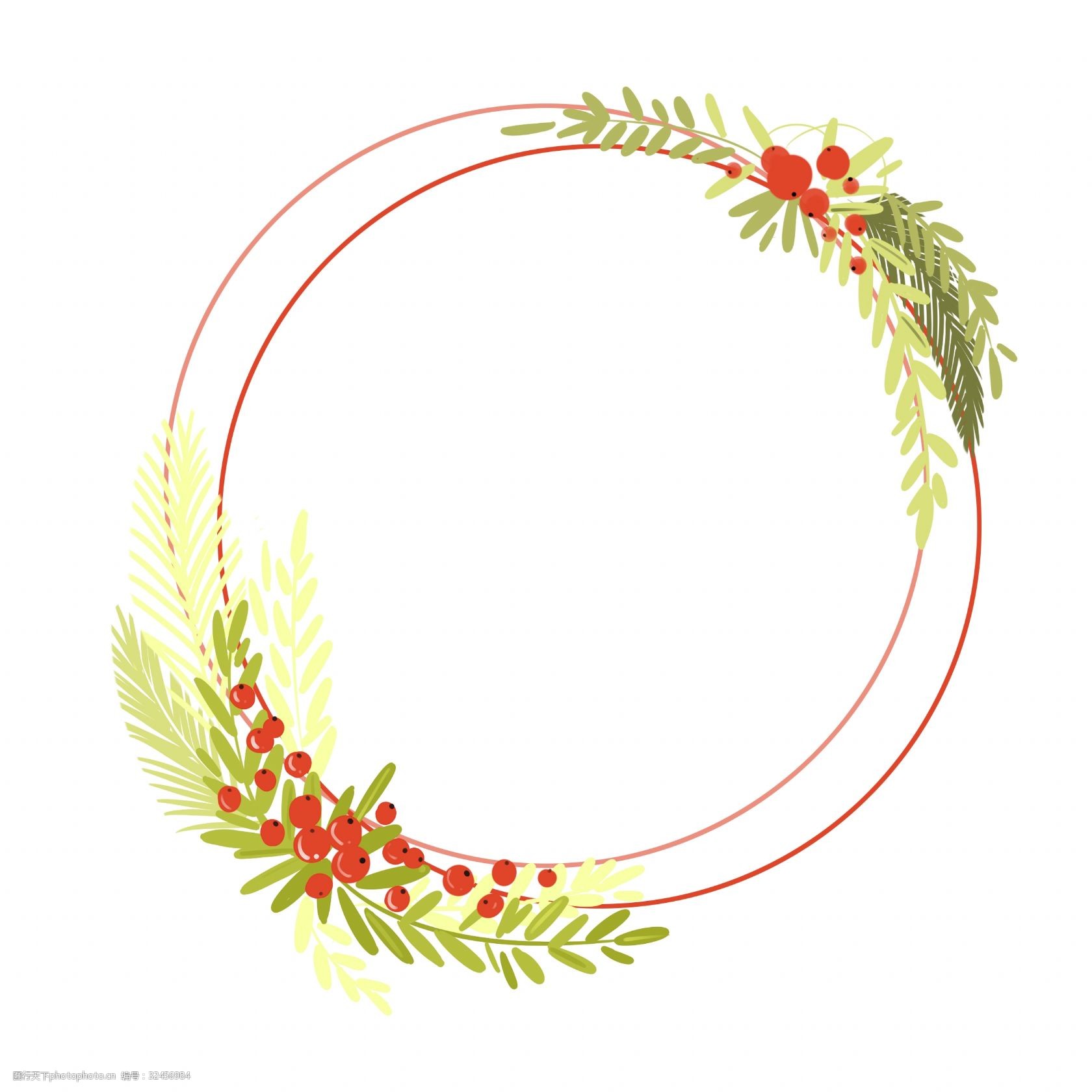 圆形婚礼边框装饰