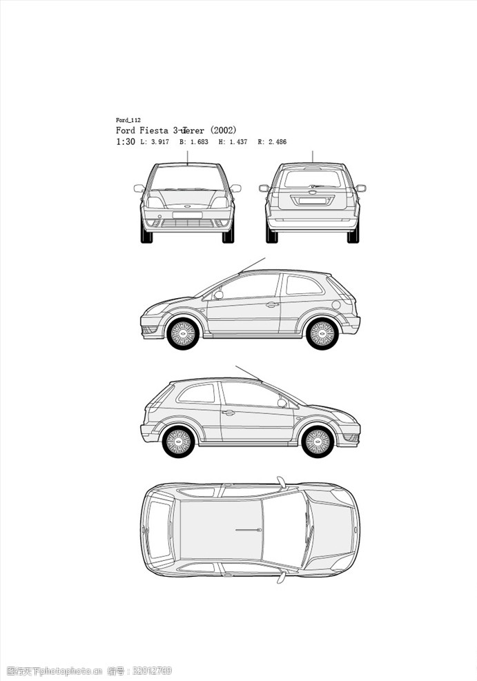 汽车图纸设计图简单图片