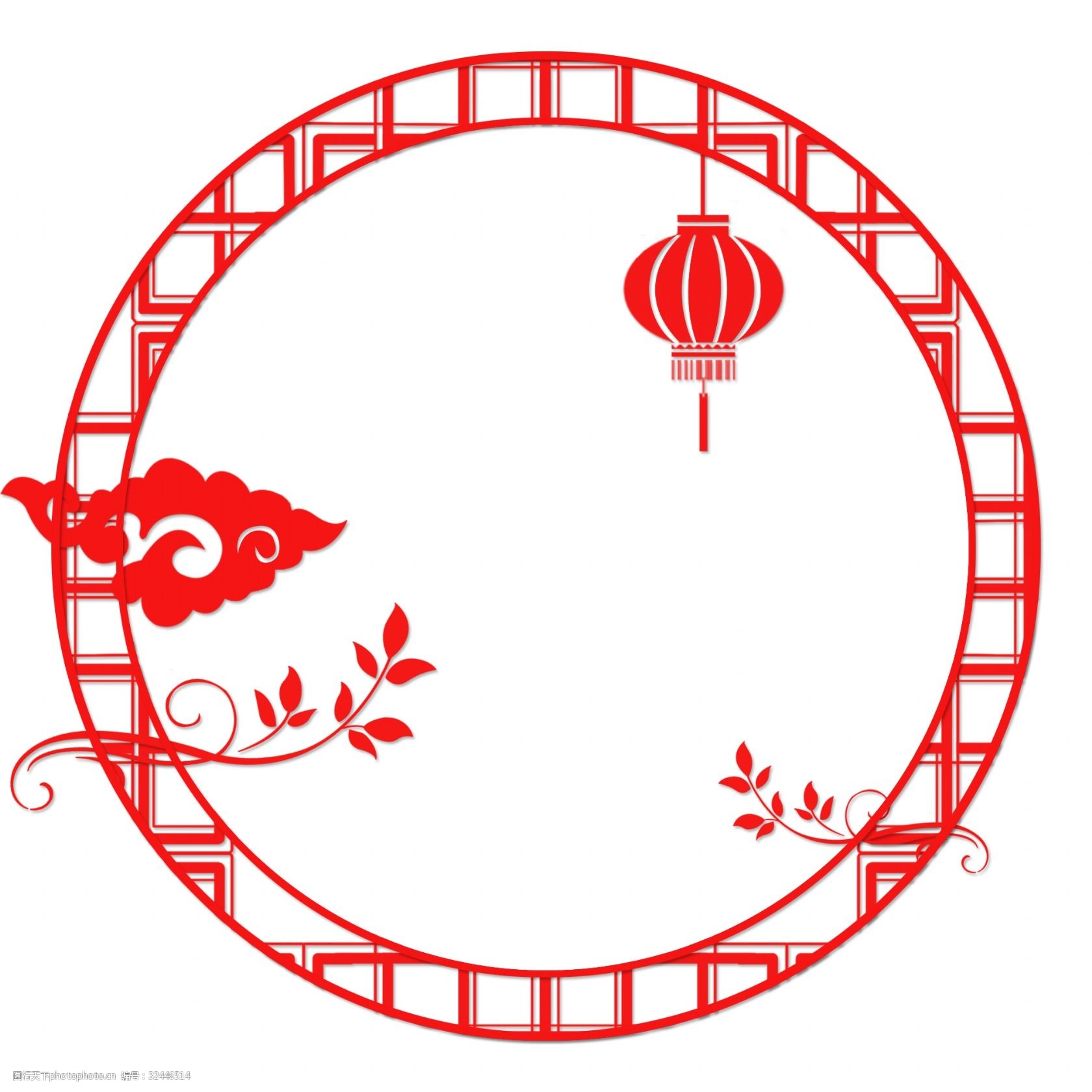 中国风古典风格扁平风格边框素材矢量图