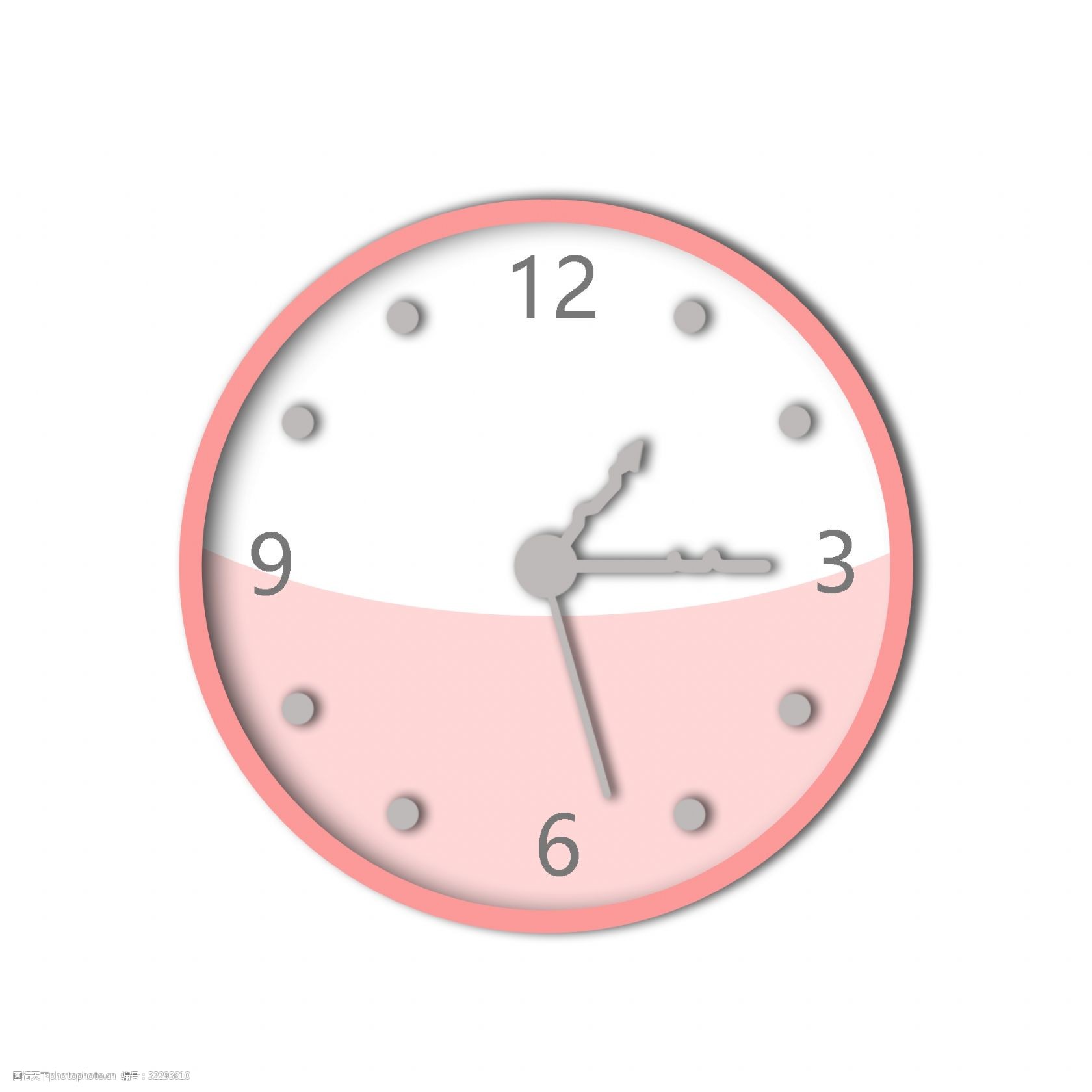 钟表 圆形钟表 钟表插图 粉色挂钟 粉色钟表 电子钟表 卡通粉色挂钟