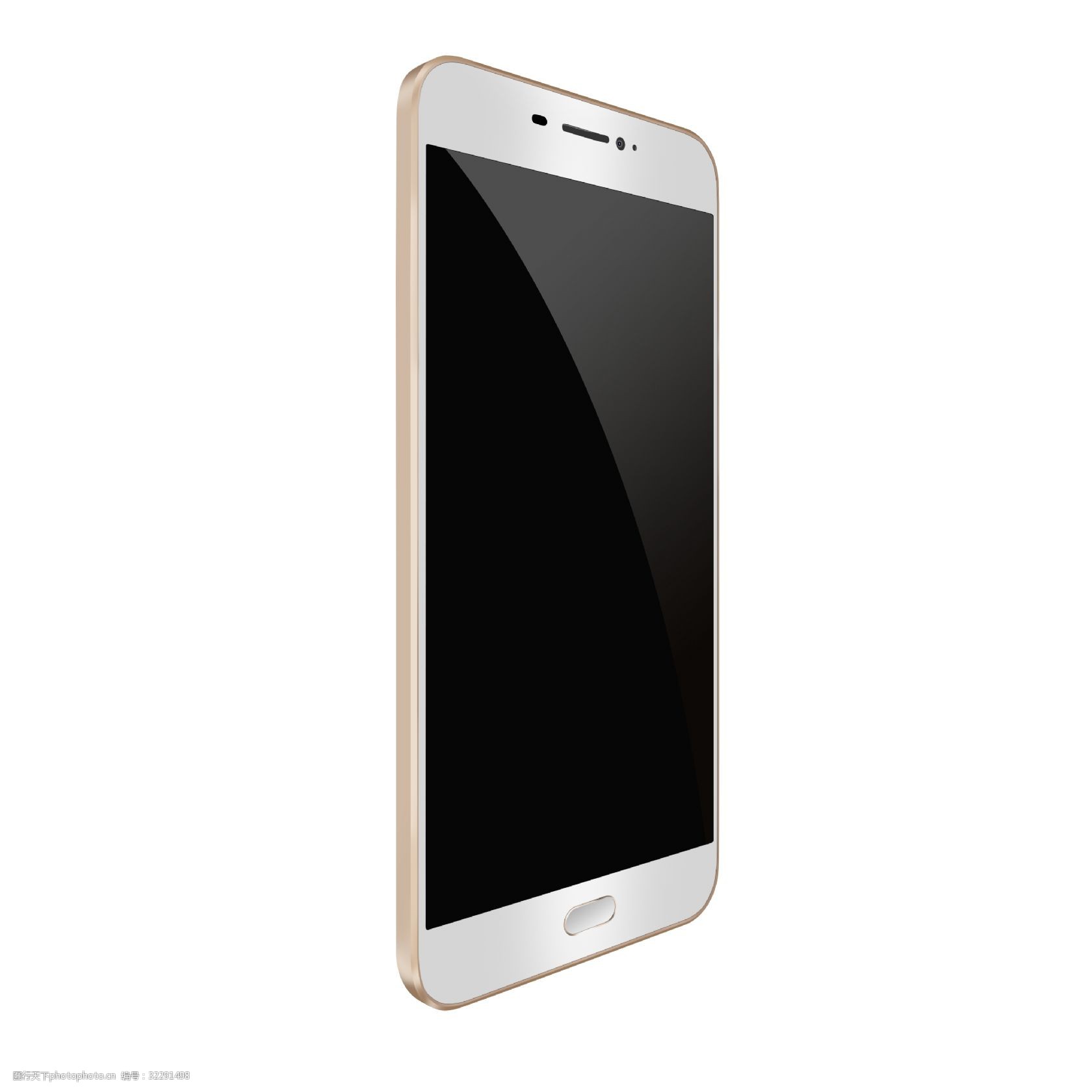 白色3d仿真手机png