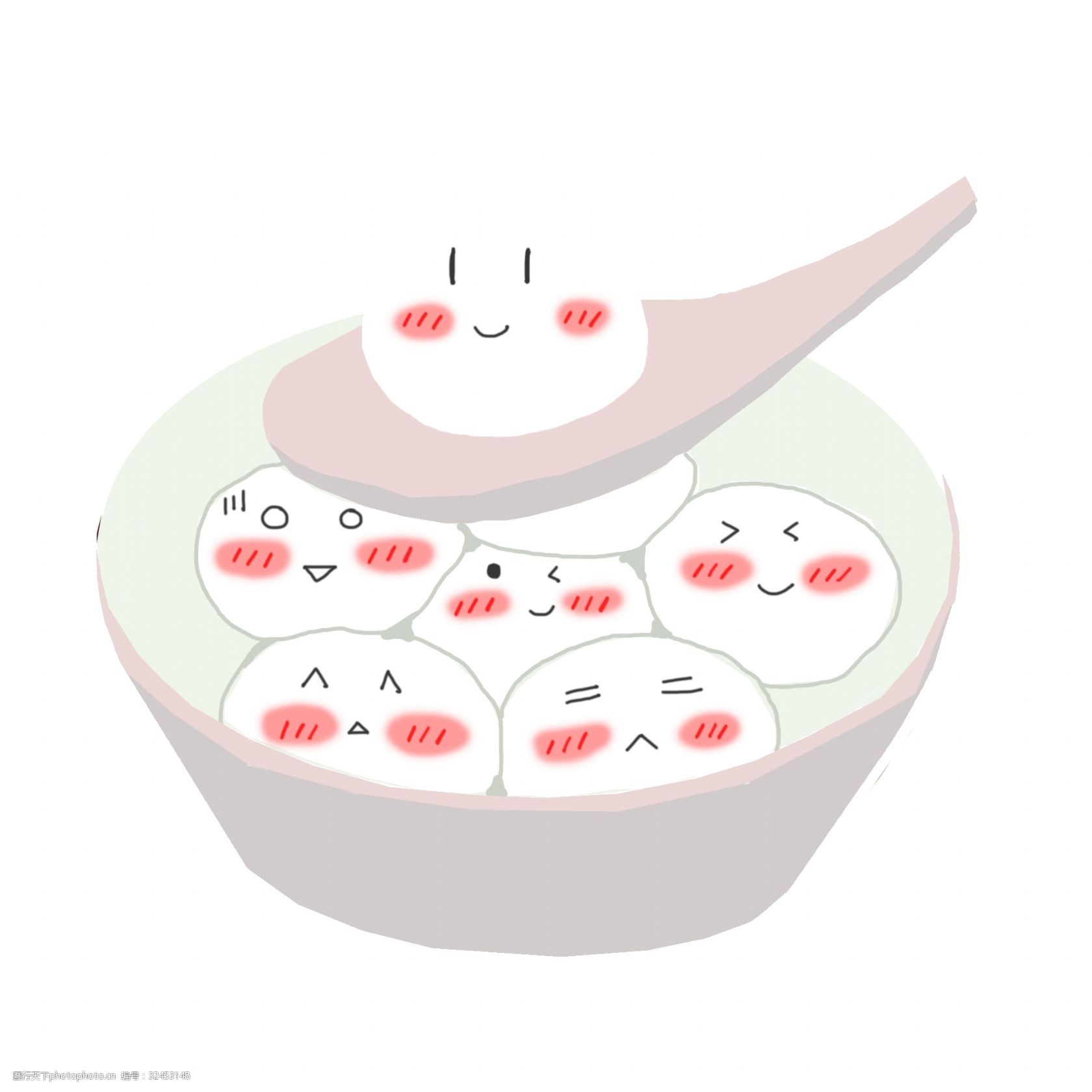 汤圆恶搞表情插画