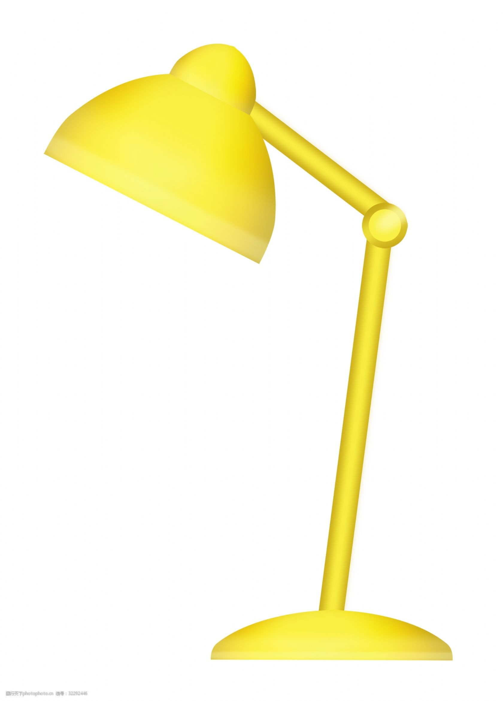 黄色床头台灯插画