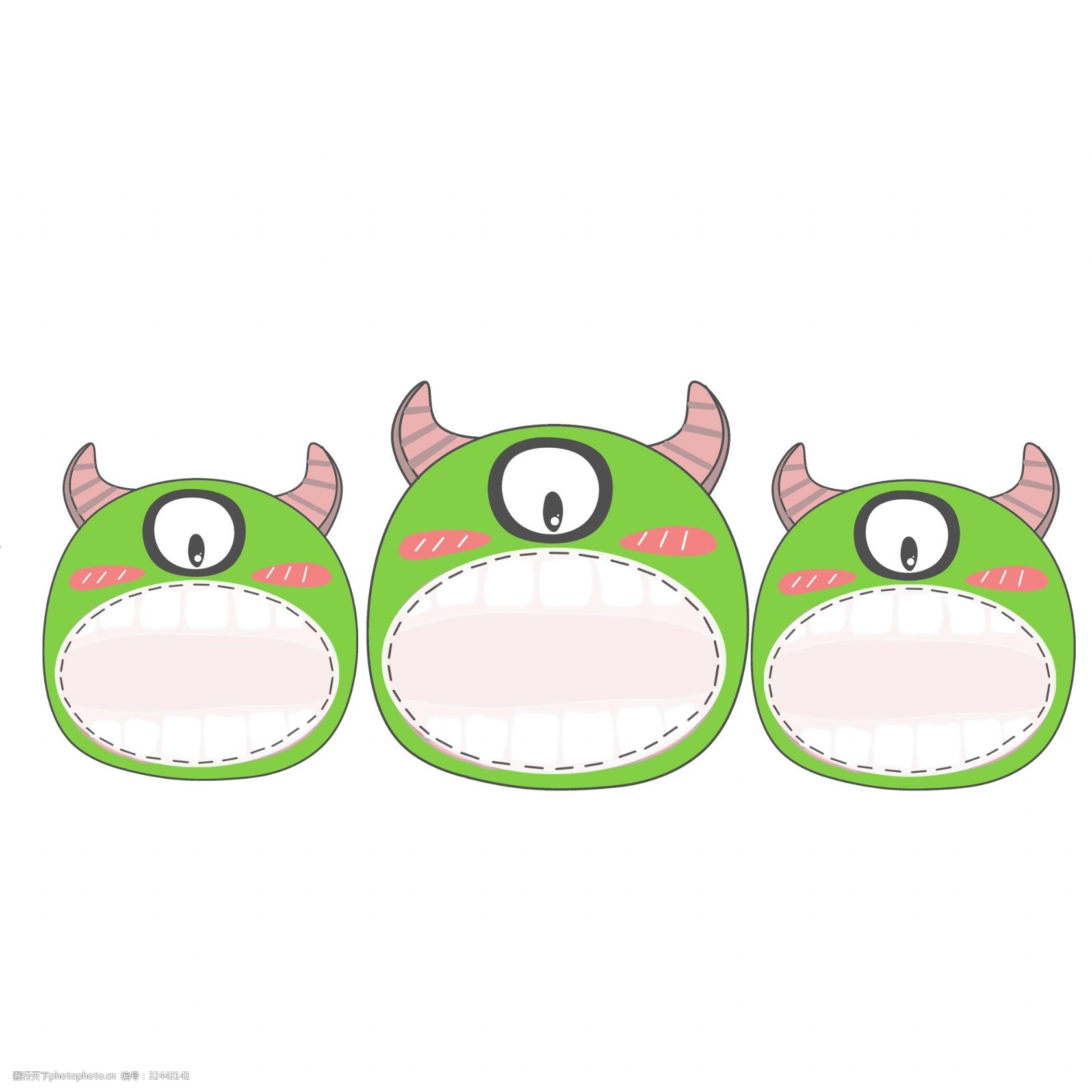 绿色的动物头像边框