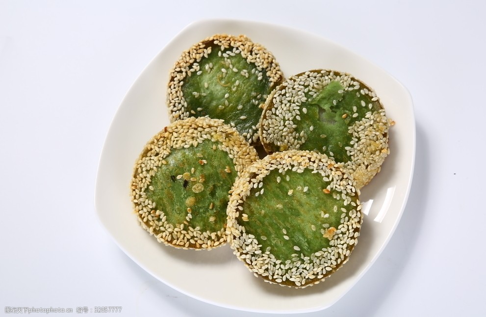 绿茶佛饼料理美食美食拍摄