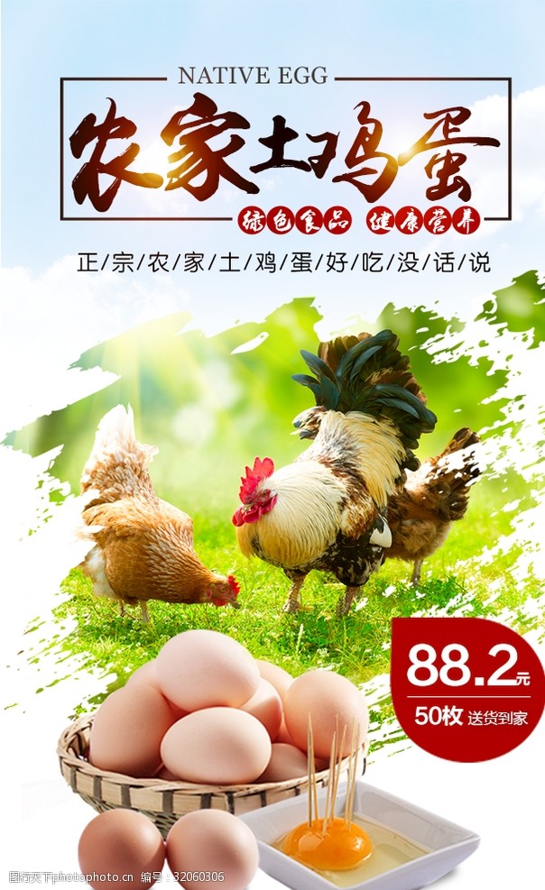 农家土鸡蛋海报