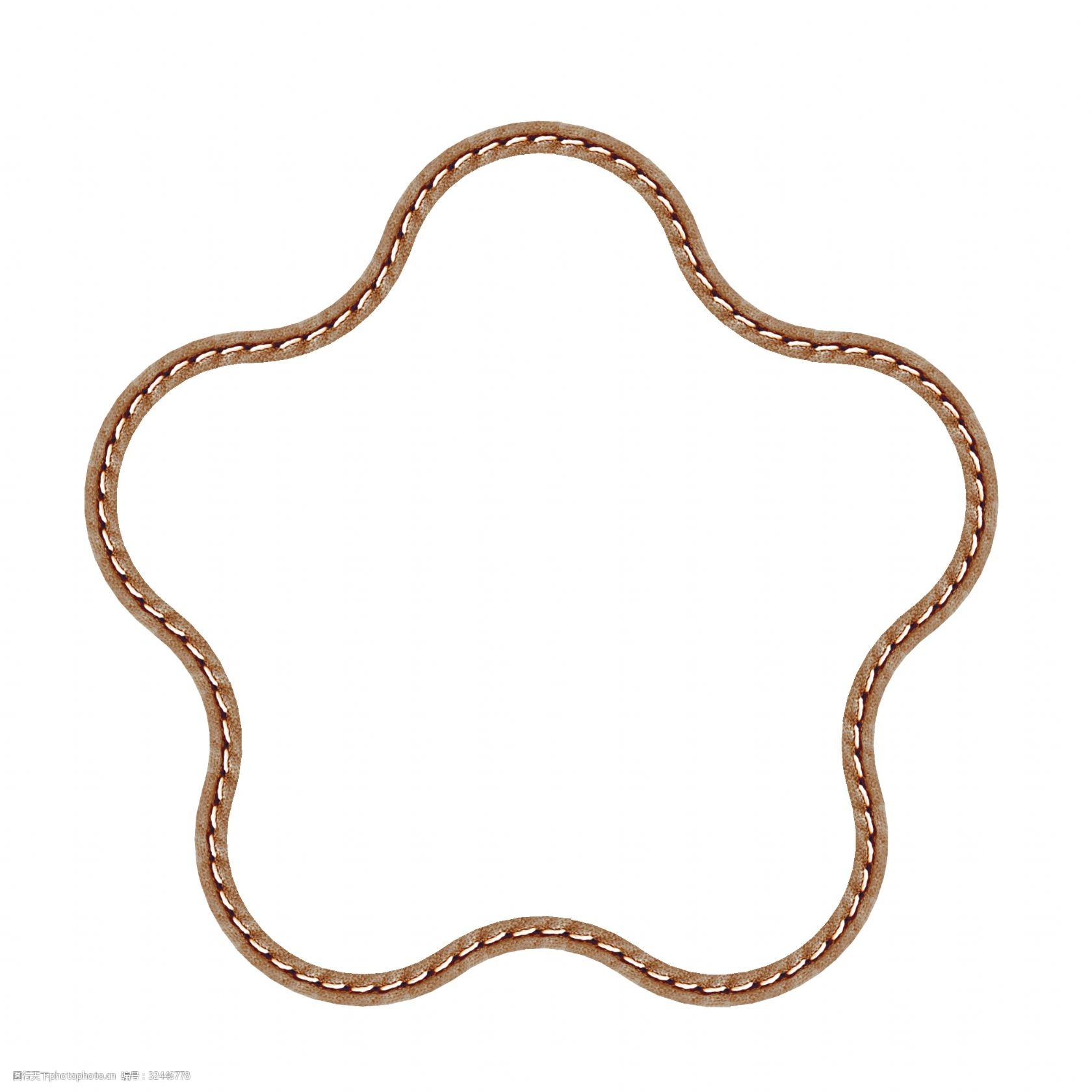 五角星形有趣针织布料边框