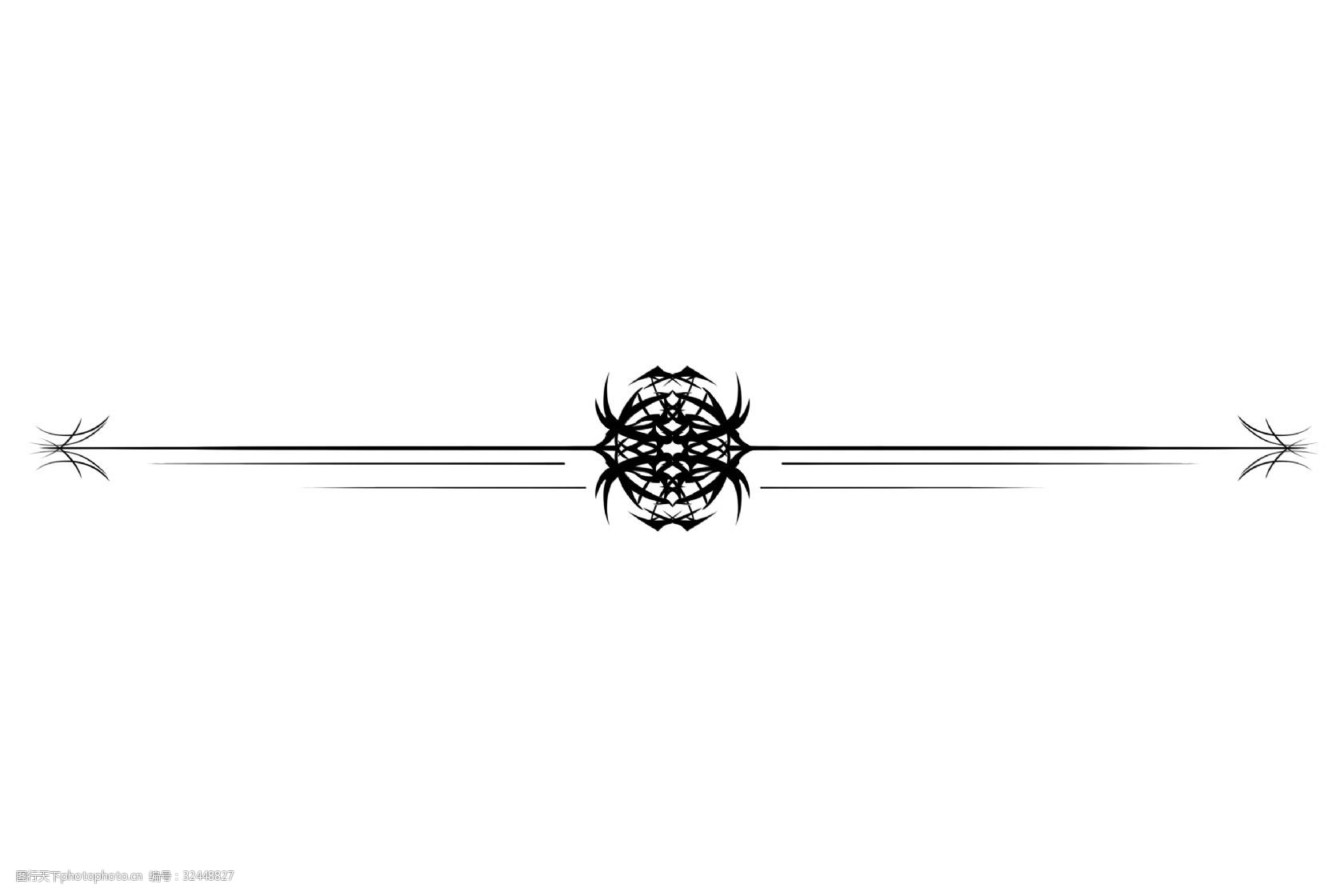 古风花纹分割线插画