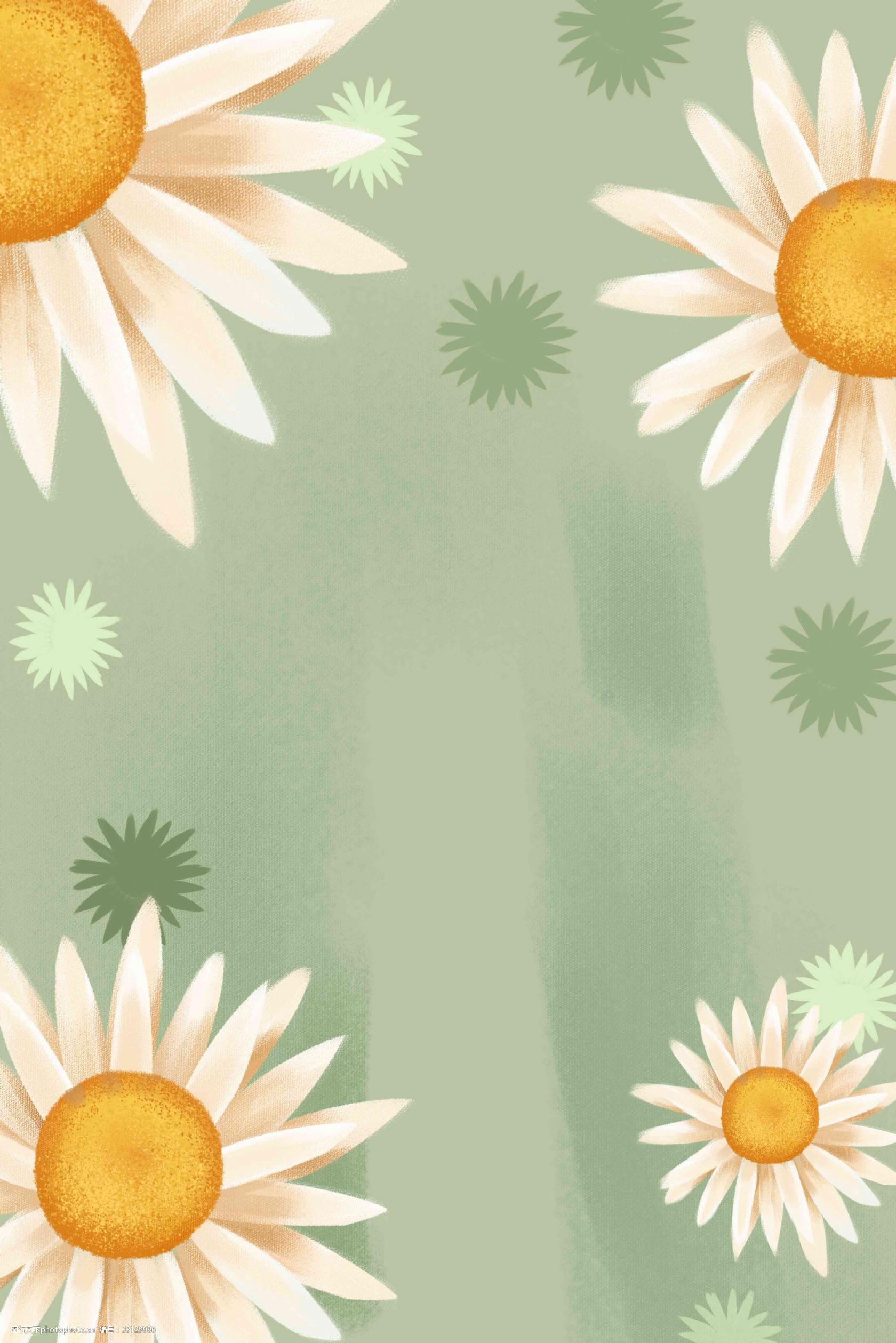 绿色植物花朵背景