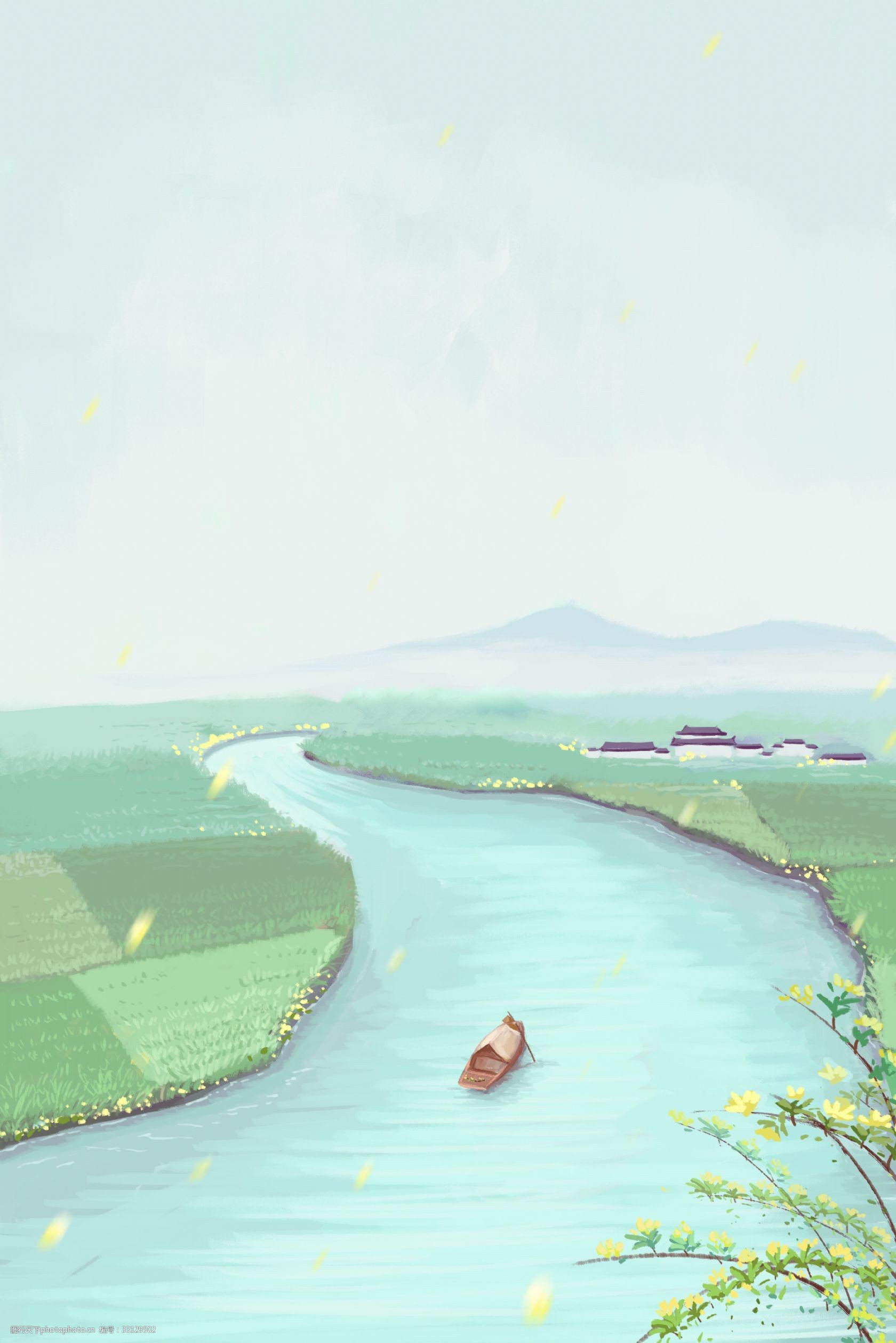 春暖花开背景下载