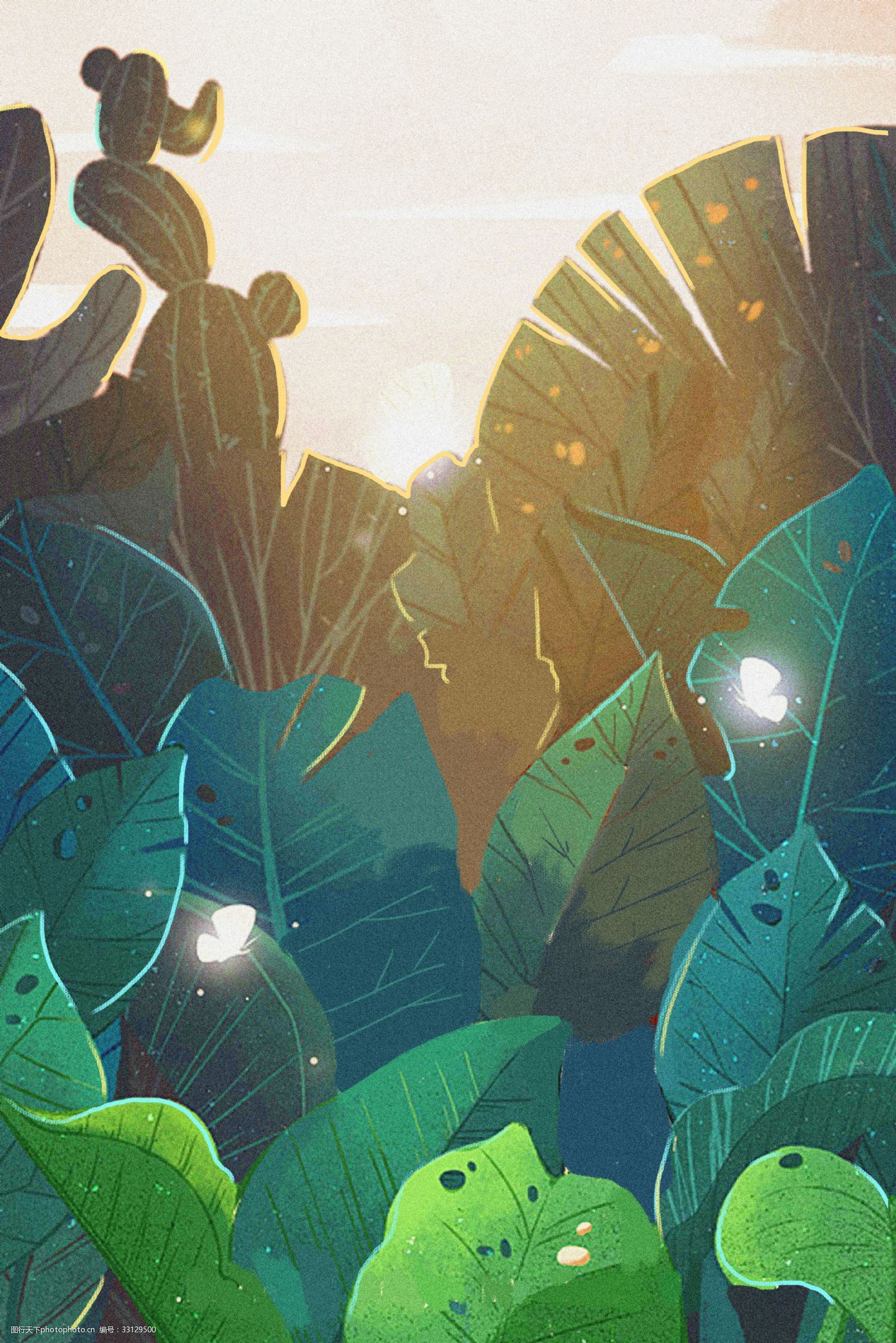 关键词:唯美梦幻草丛背景 唯美 梦幻 清新 草丛 卡通 绿叶 蝴蝶 文艺