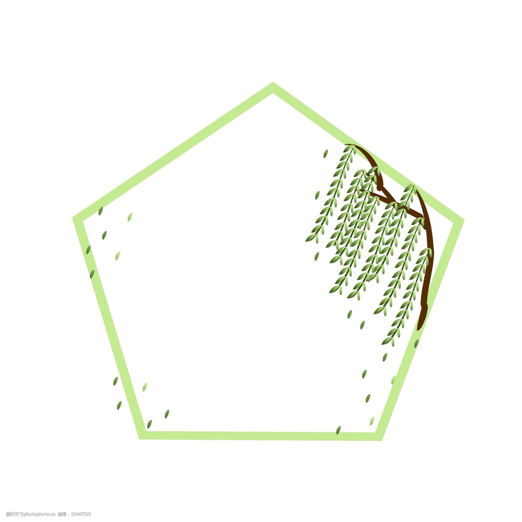 關鍵詞:五邊形的春季邊框 卡通插畫 春天 春季邊框 春季框 框架 框子