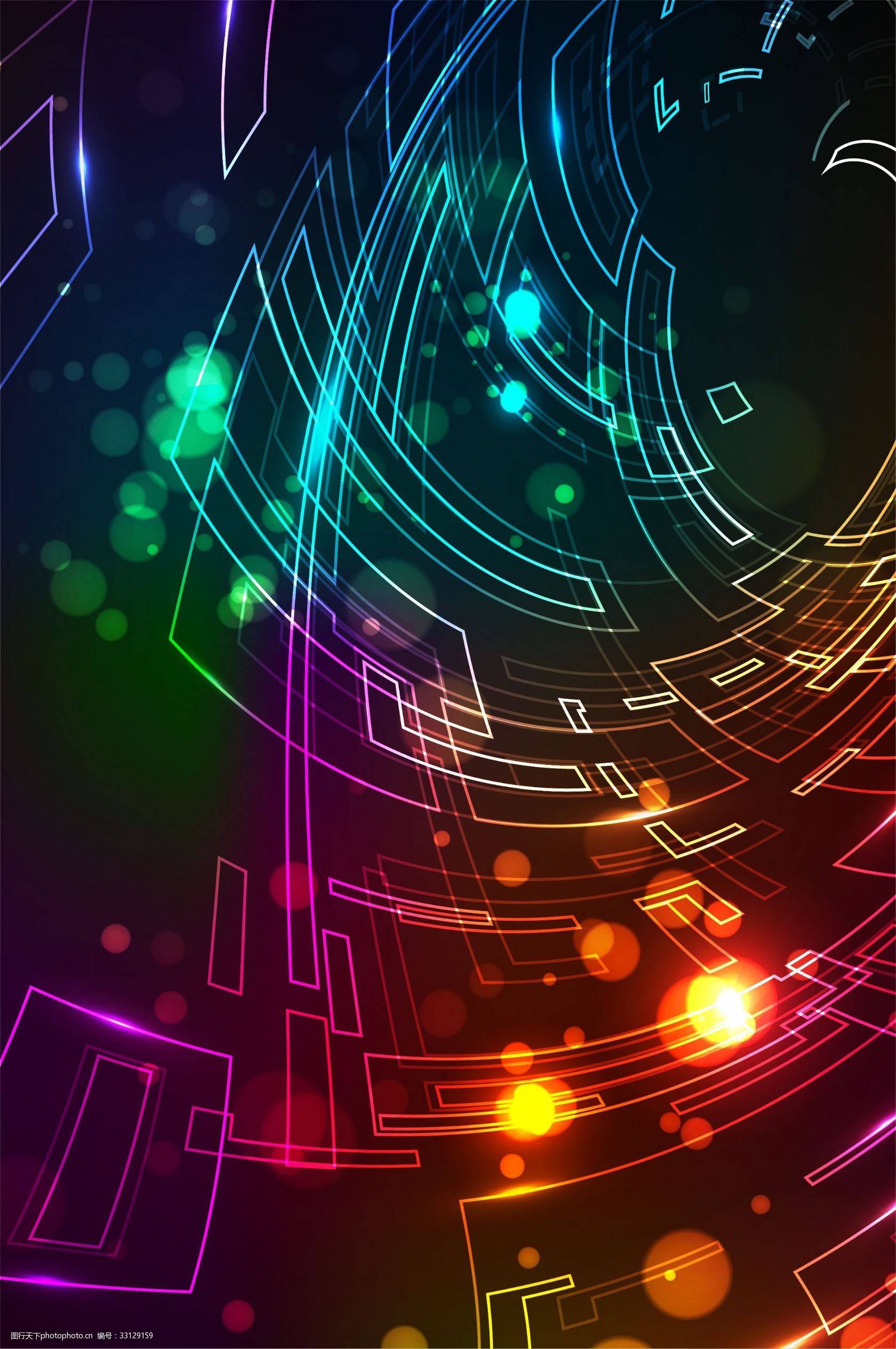 炫丽多彩科技光效平面素材