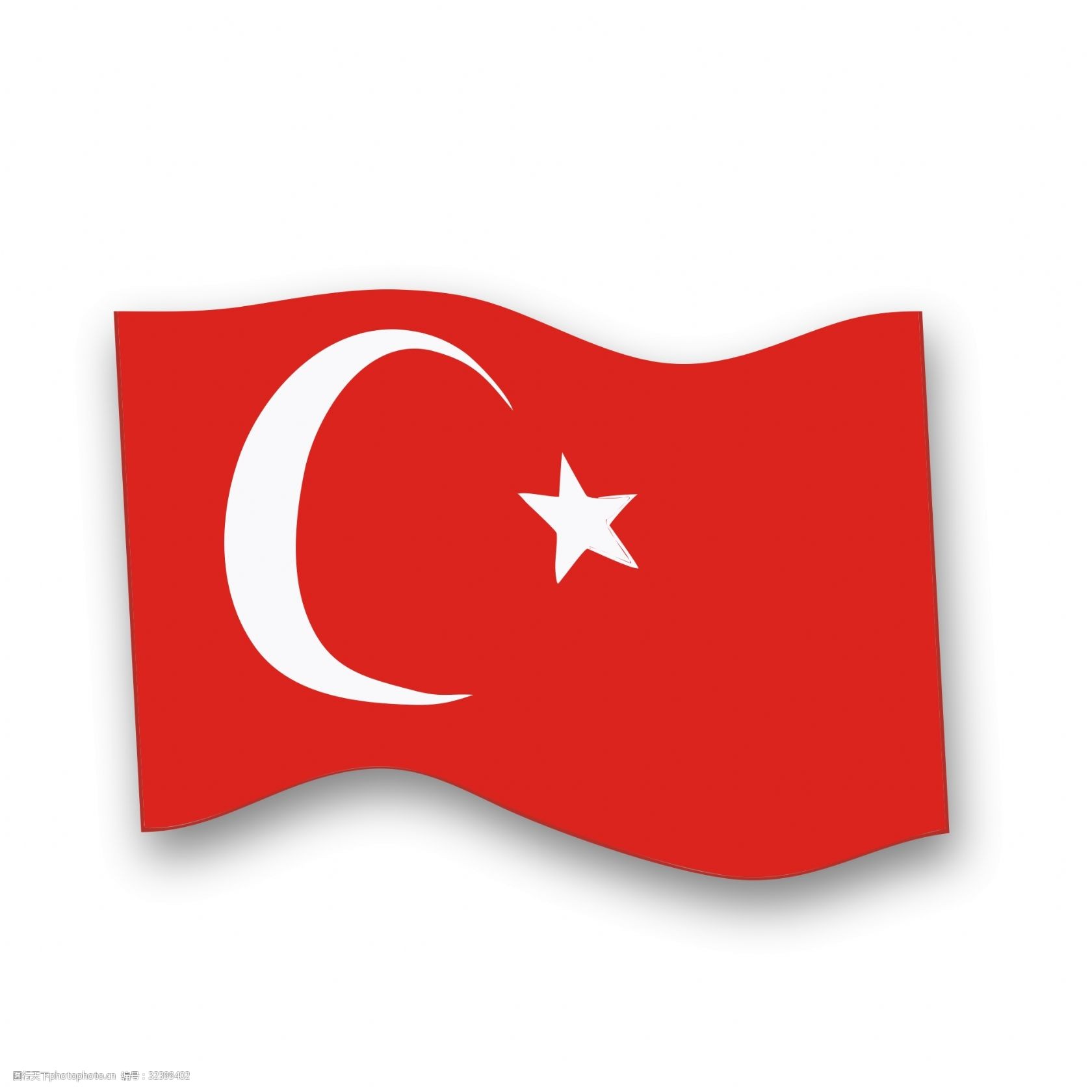 国旗飘扬旗帜矢量