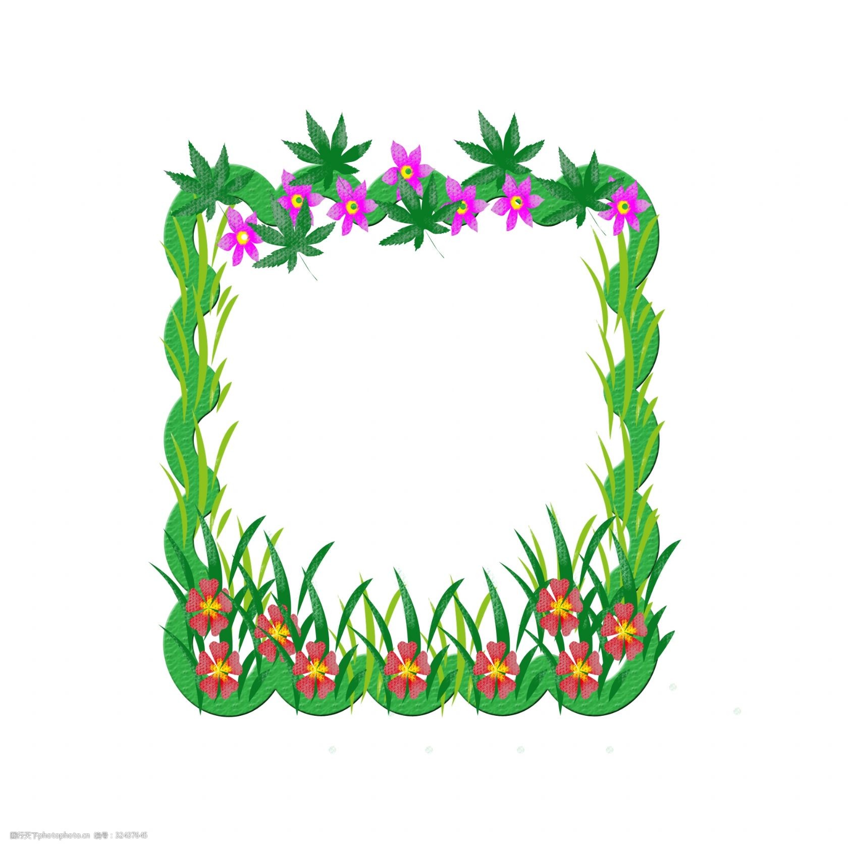花草边框png素材