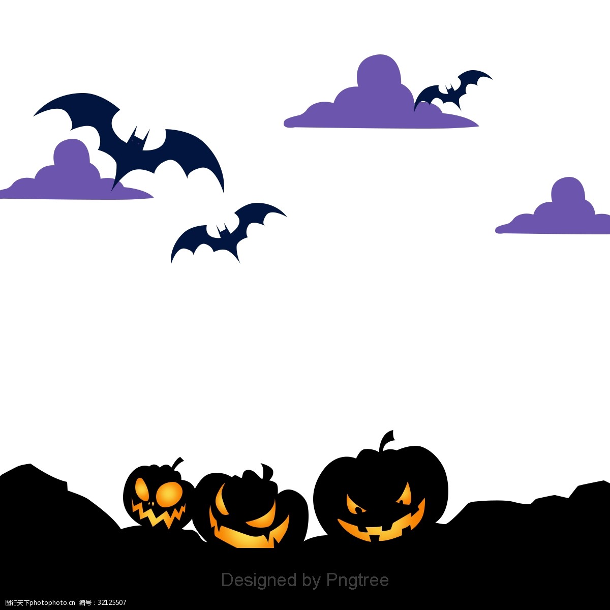 简单卡通万圣节设计图案