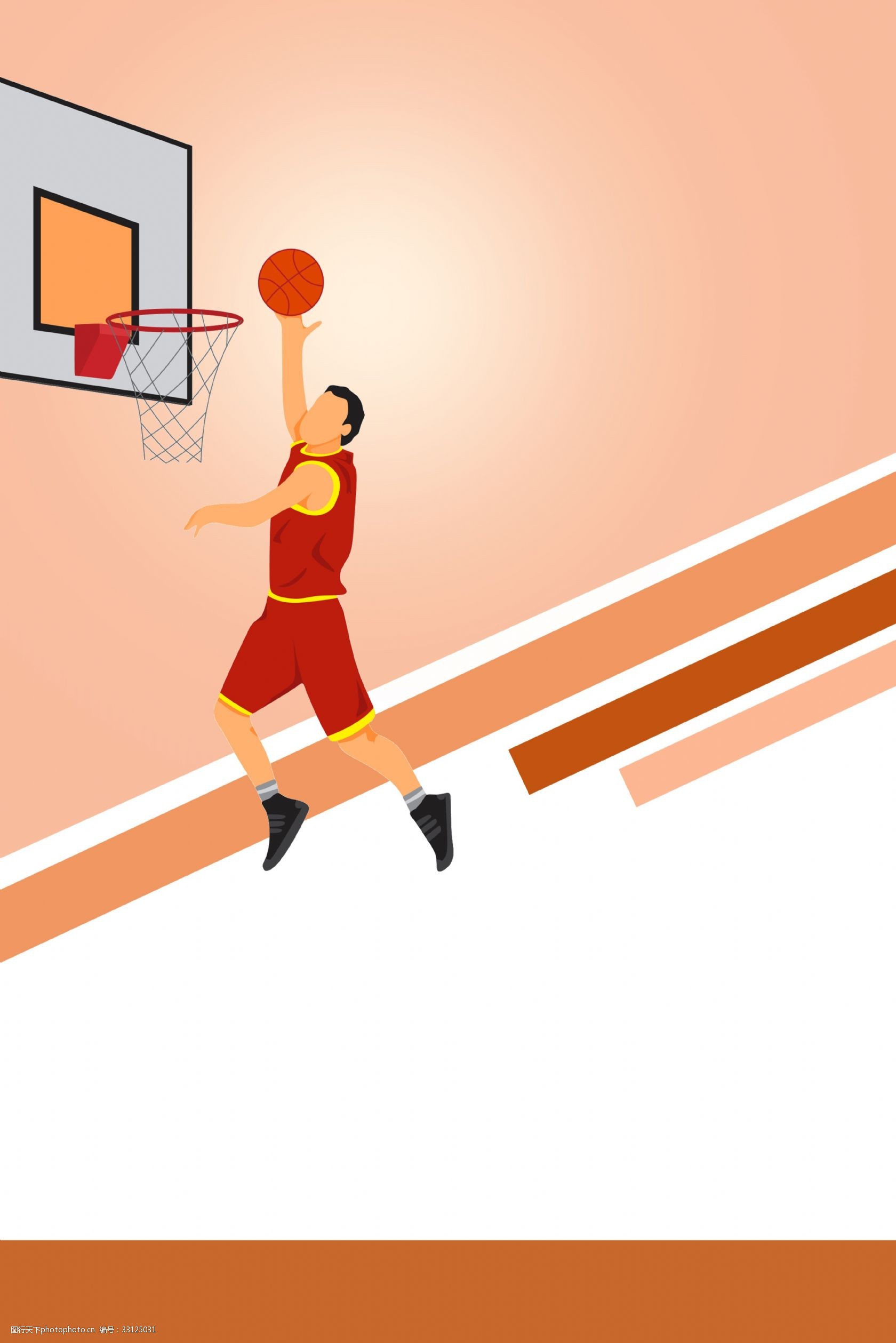 关键词:卡通正在灌篮的运动员海报背景 打篮球 篮球场 篮球赛 运动员