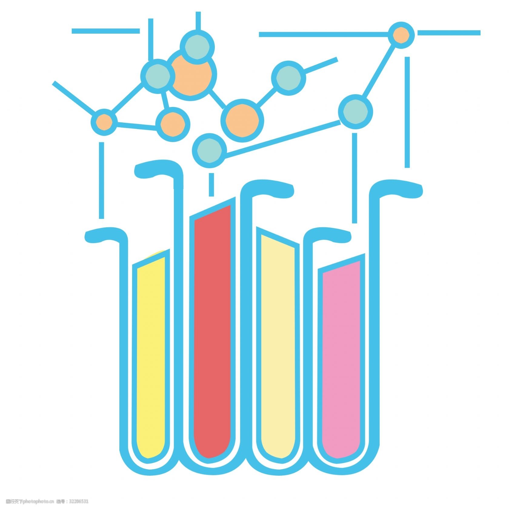 化學導管圖標插畫圖片-圖行天下圖庫